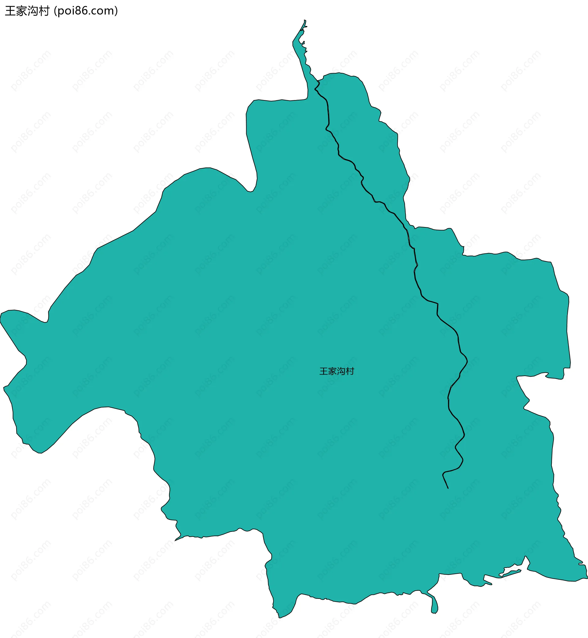 王家沟村边界地图