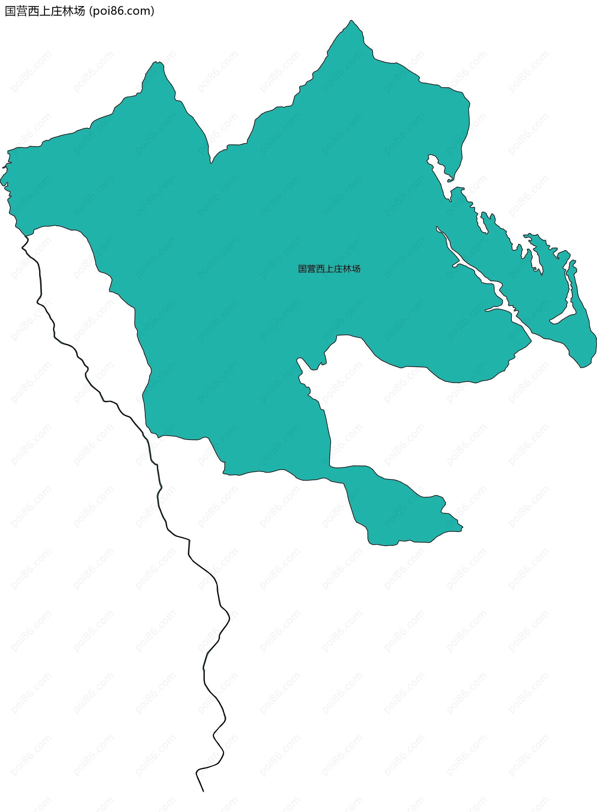 国营西上庄林场边界地图