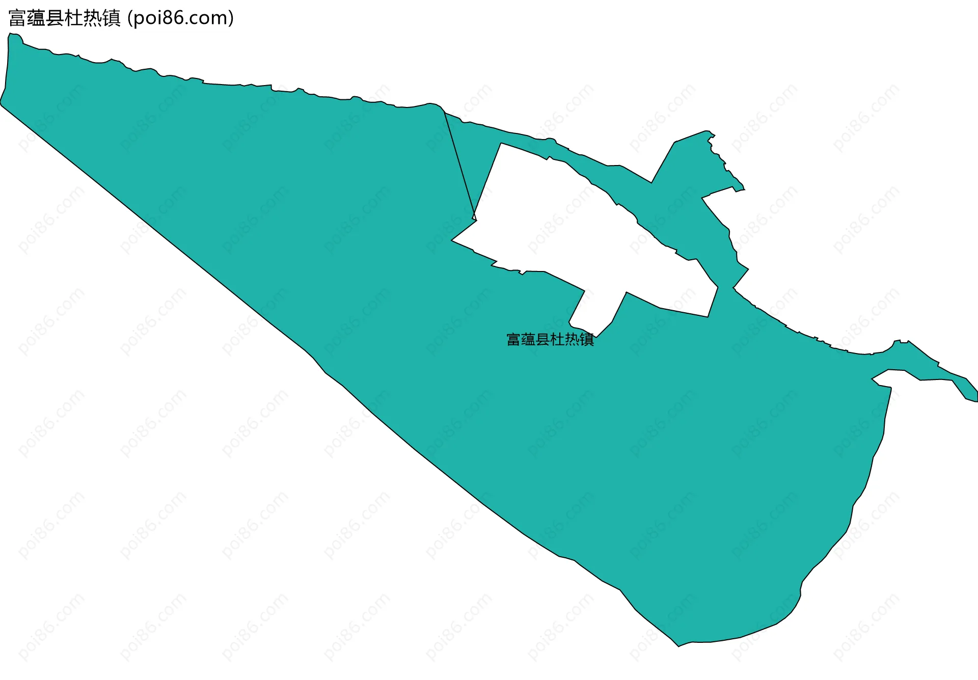 富蕴县杜热镇边界地图