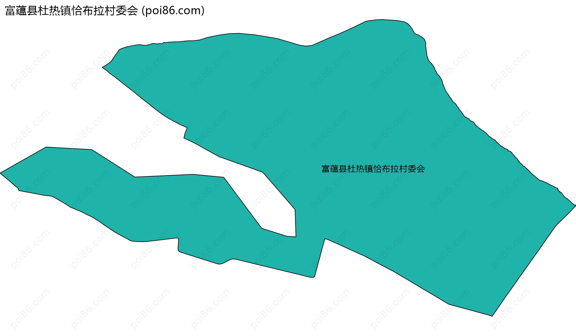 富蕴县杜热镇恰布拉村委会边界地图