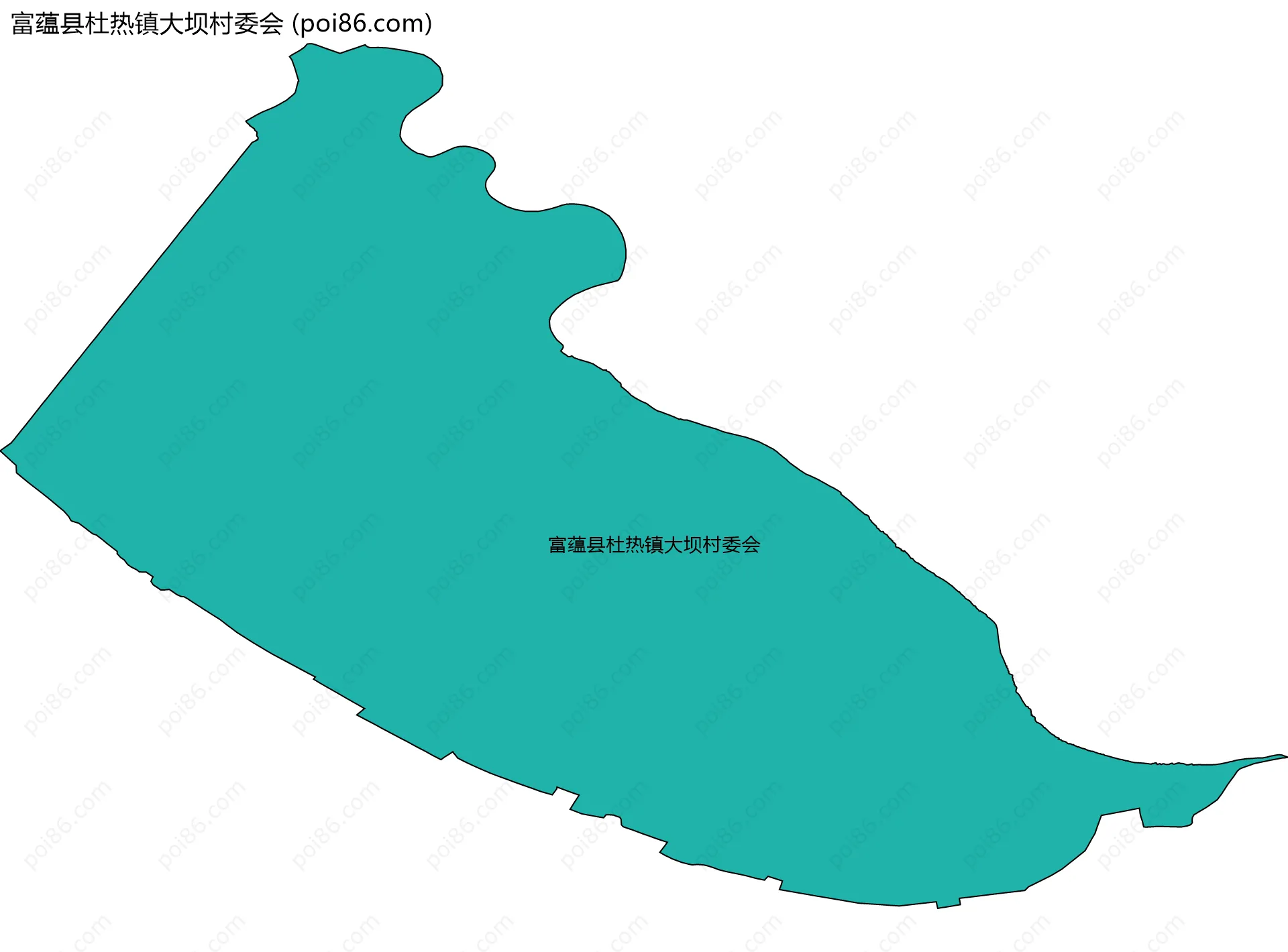 富蕴县杜热镇大坝村委会边界地图
