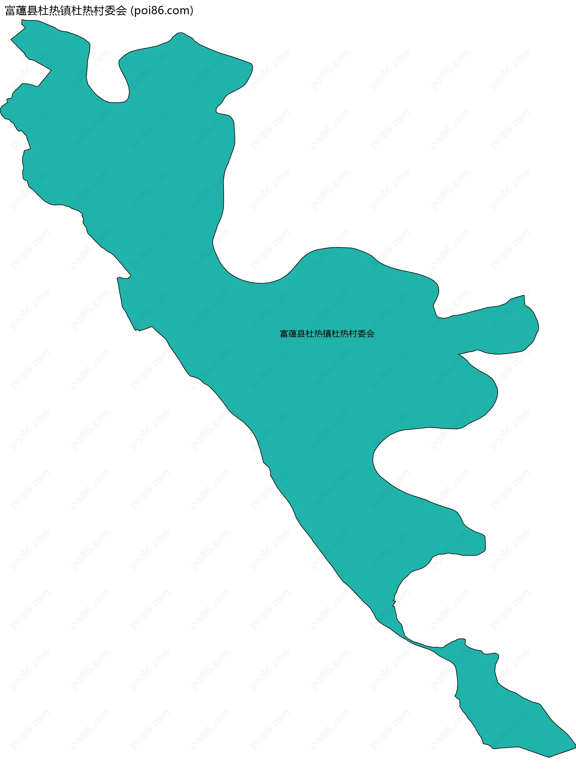 富蕴县杜热镇杜热村委会边界地图