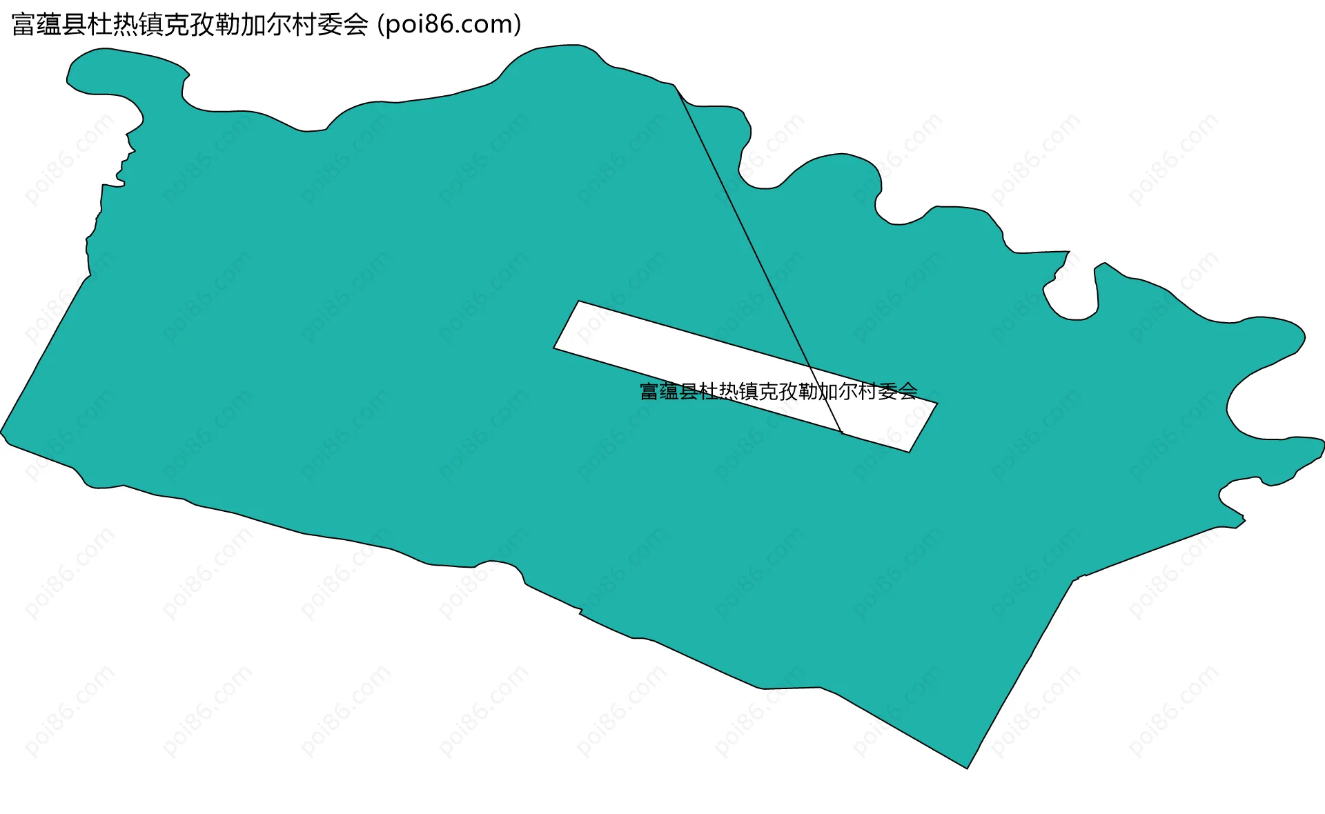富蕴县杜热镇克孜勒加尔村委会边界地图