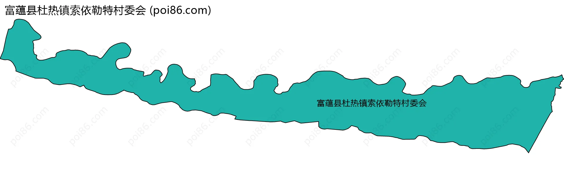 富蕴县杜热镇索依勒特村委会边界地图