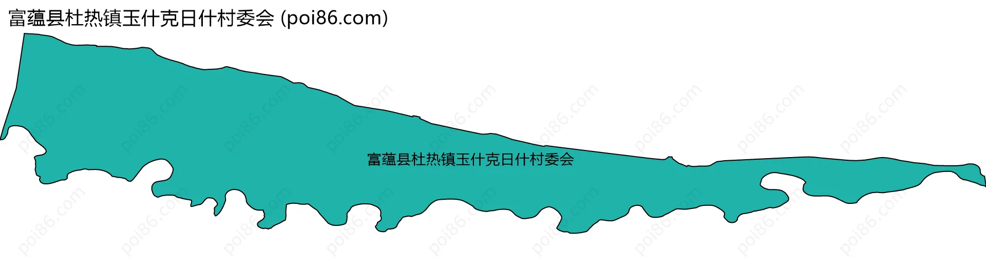 富蕴县杜热镇玉什克日什村委会边界地图