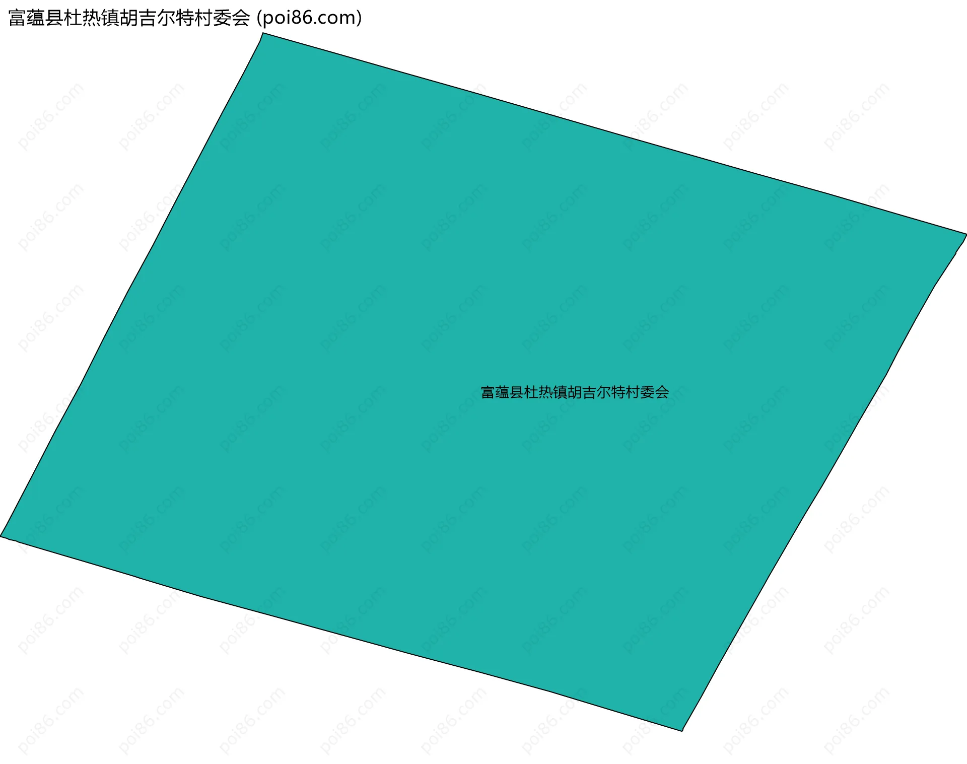 富蕴县杜热镇胡吉尔特村委会边界地图