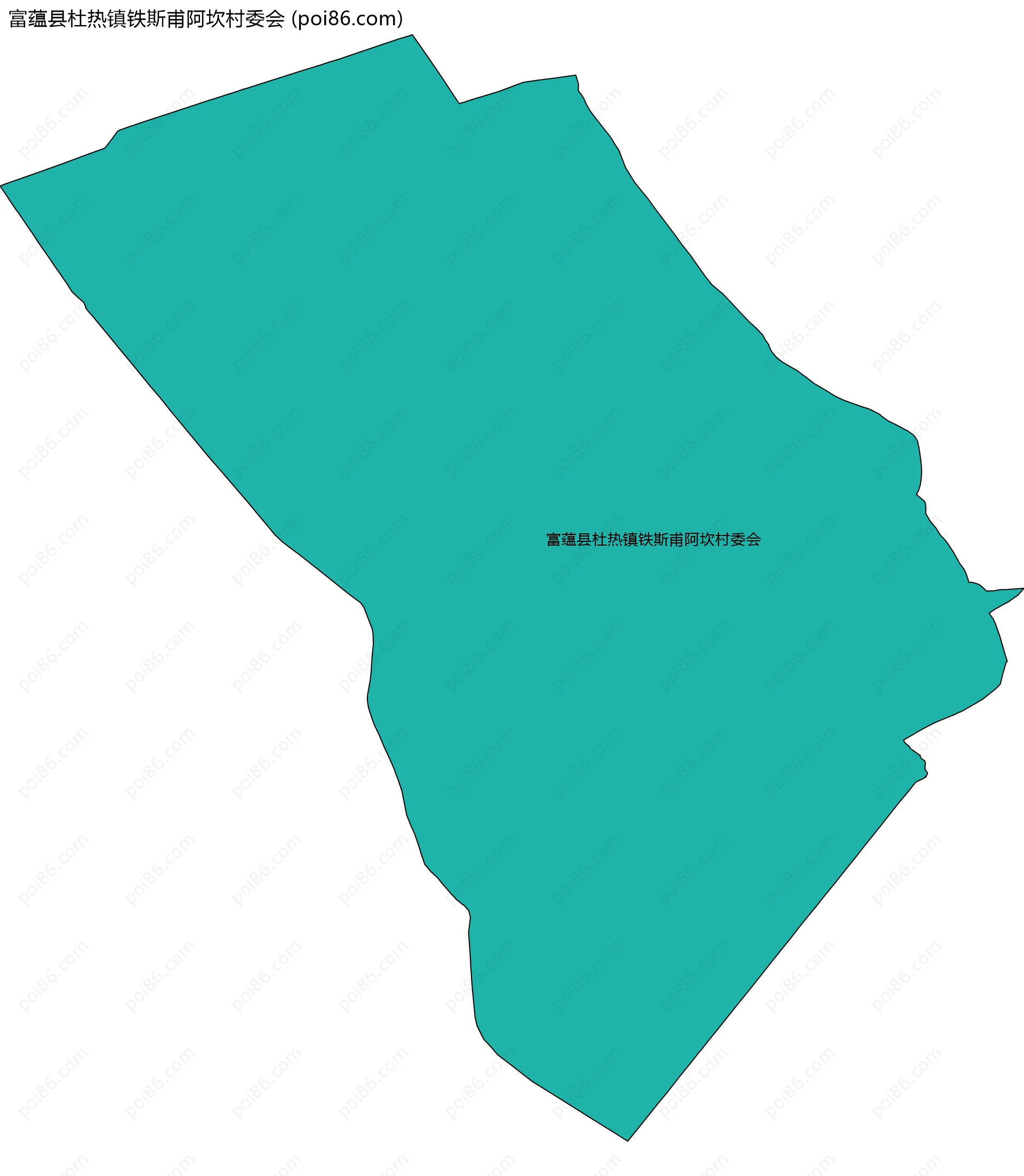 富蕴县杜热镇铁斯甫阿坎村委会边界地图