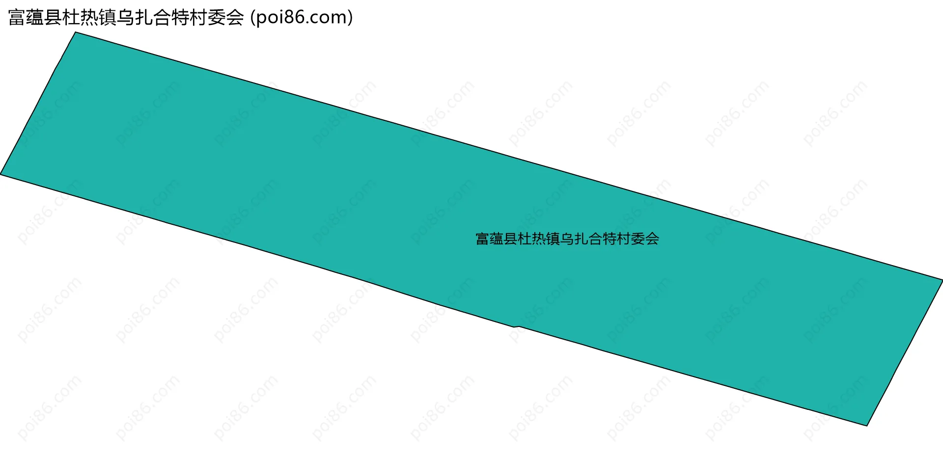 富蕴县杜热镇乌扎合特村委会边界地图