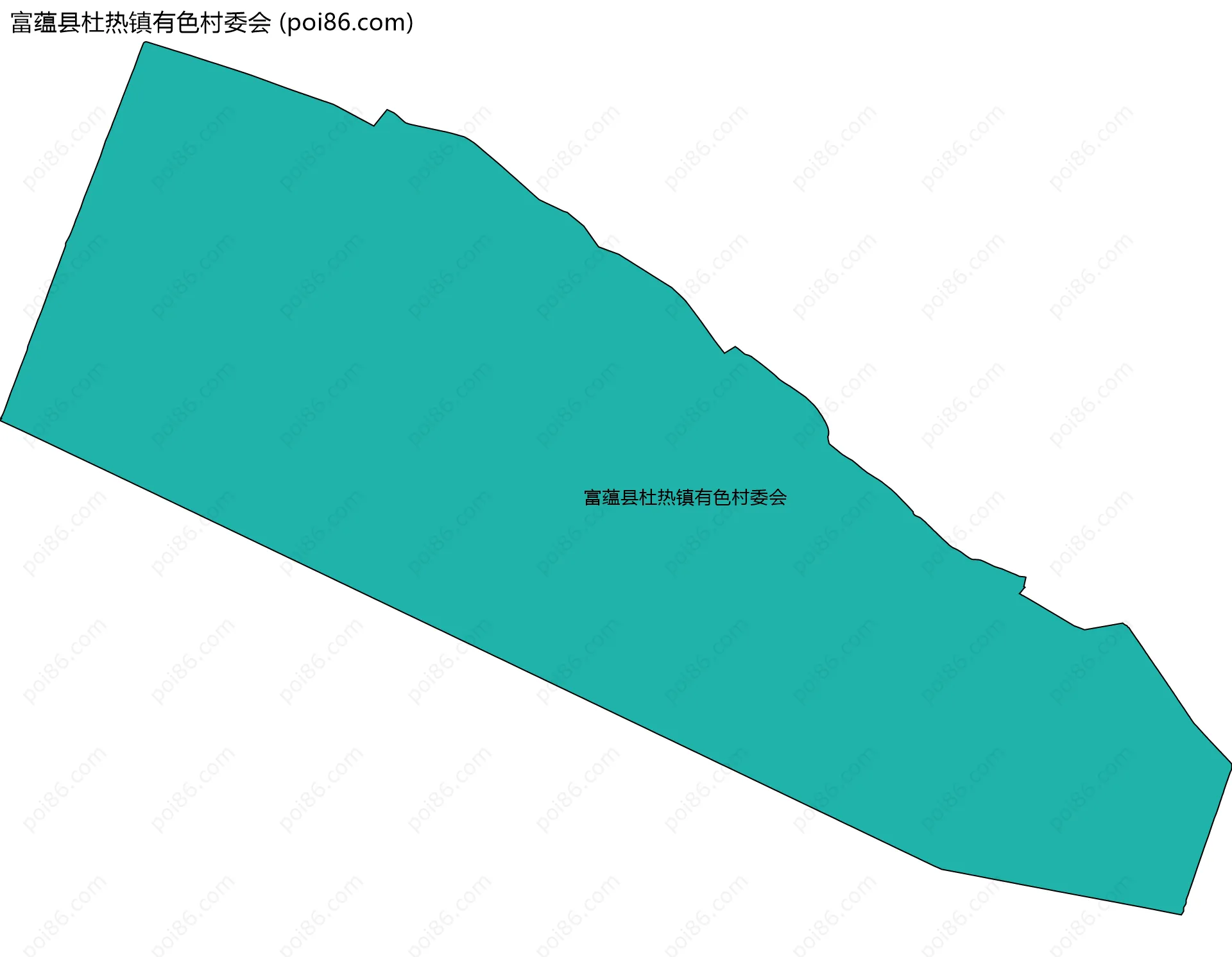 富蕴县杜热镇有色村委会边界地图