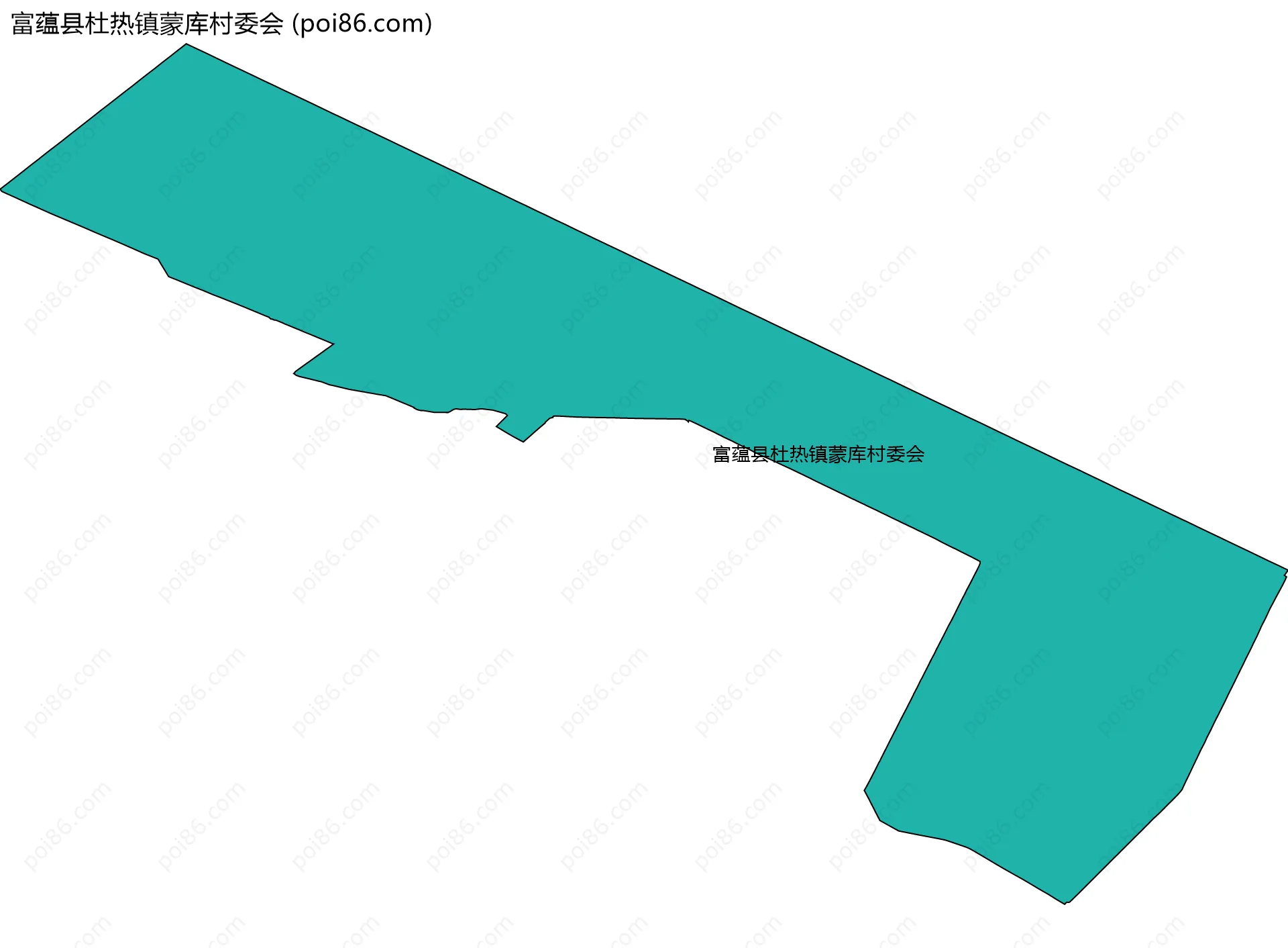 富蕴县杜热镇蒙库村委会边界地图