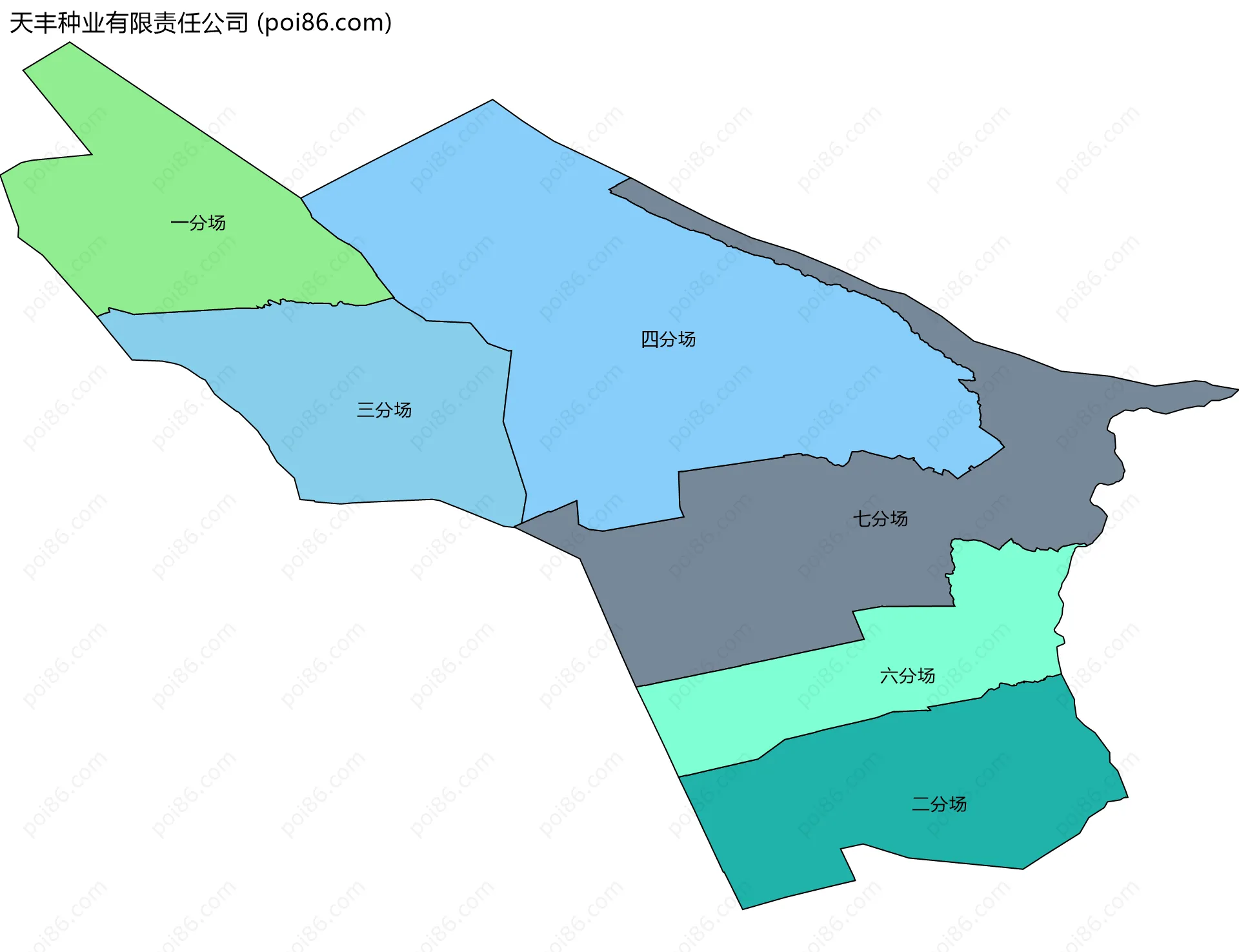 天丰种业有限责任公司边界地图(五级行政区划)