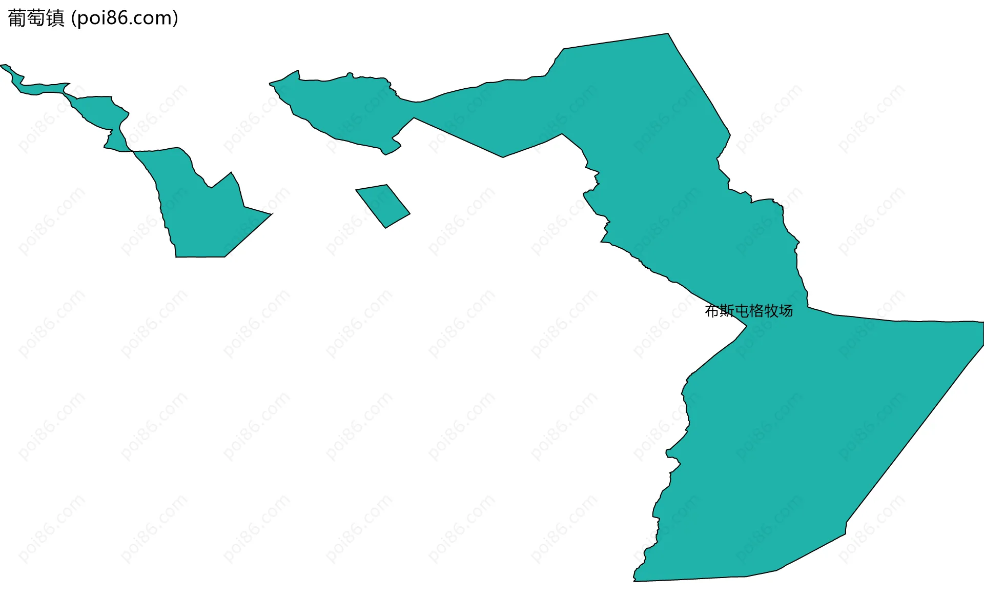 葡萄镇边界地图(五级行政区划)