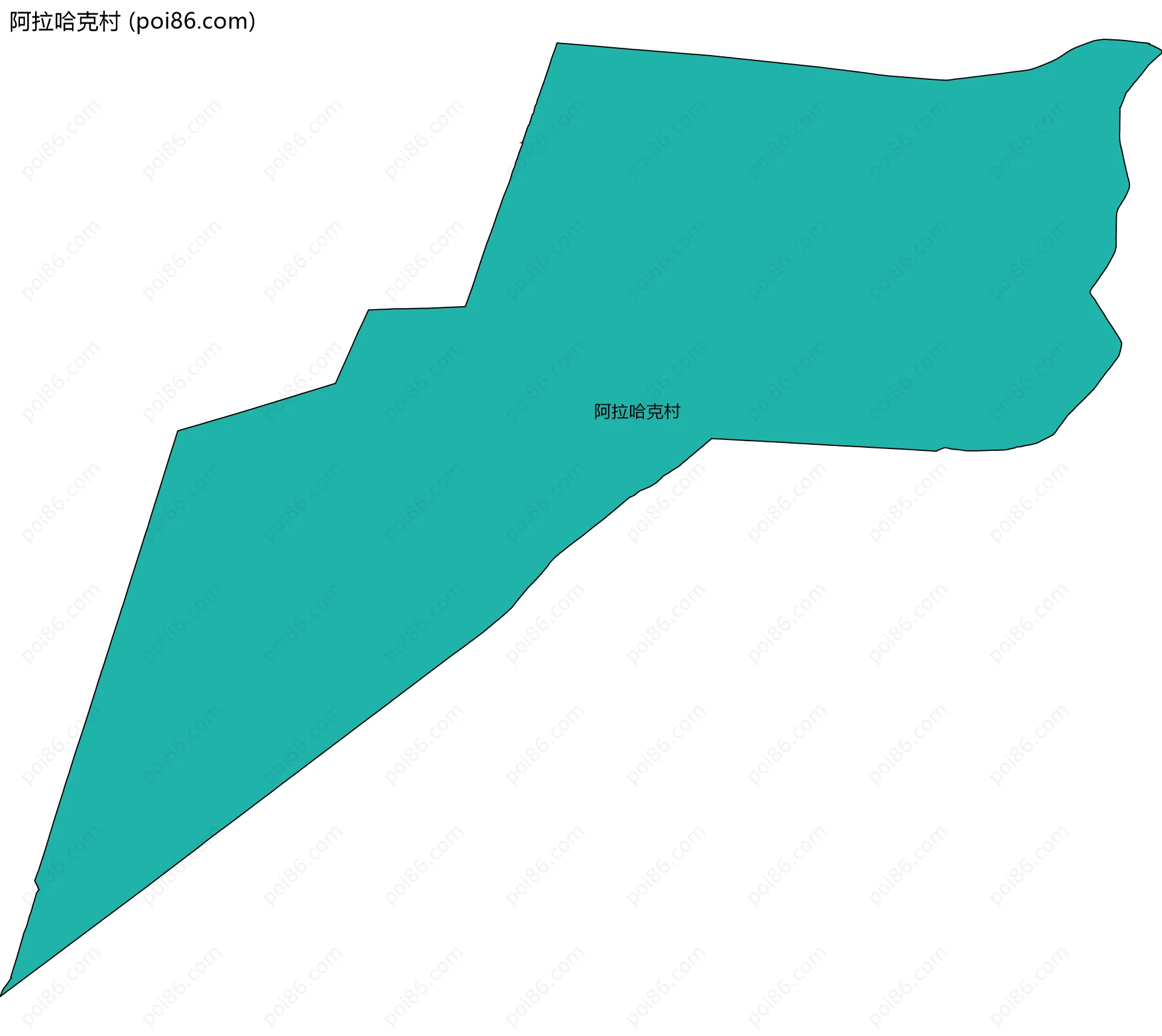 阿拉哈克村边界地图