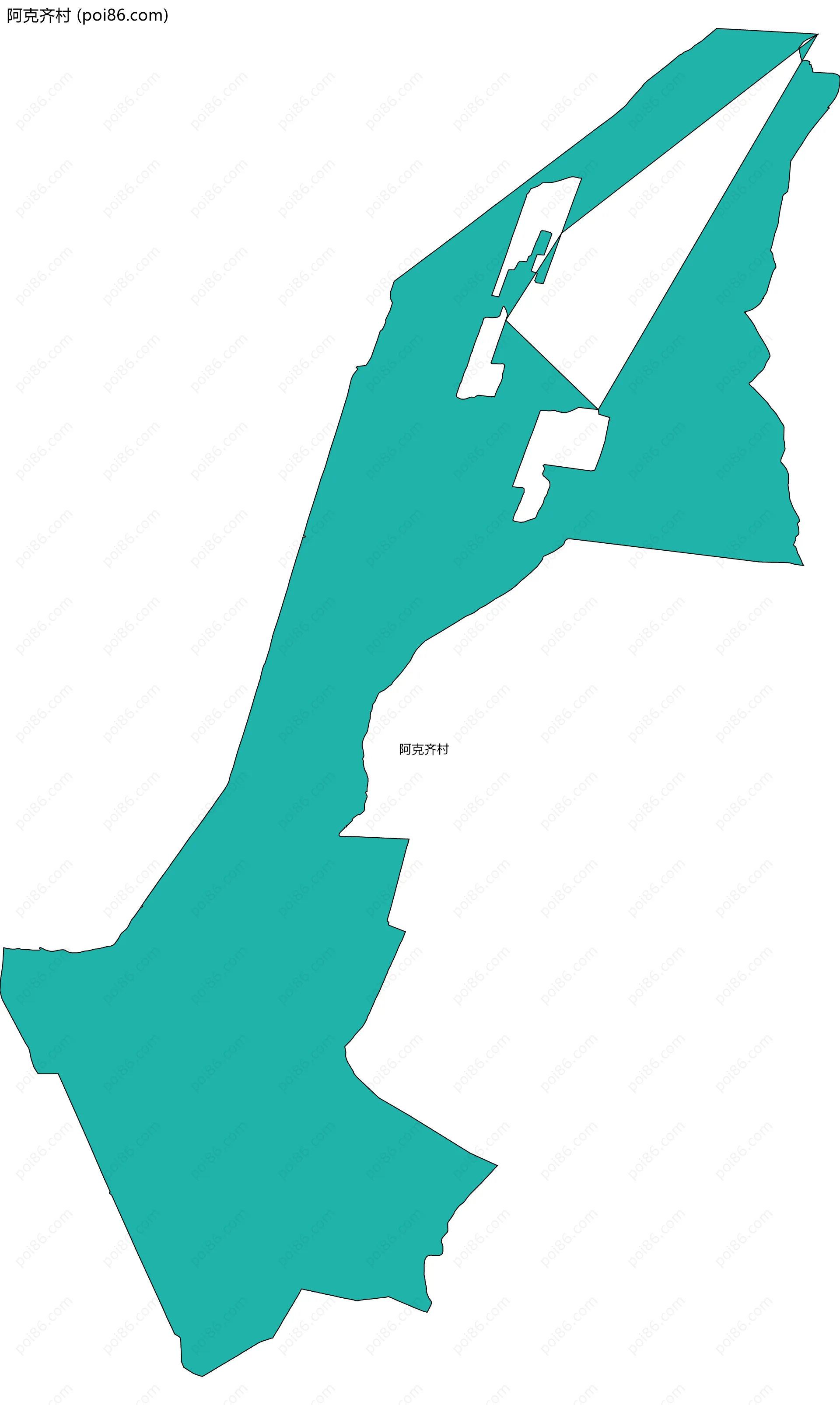 阿克齐村边界地图