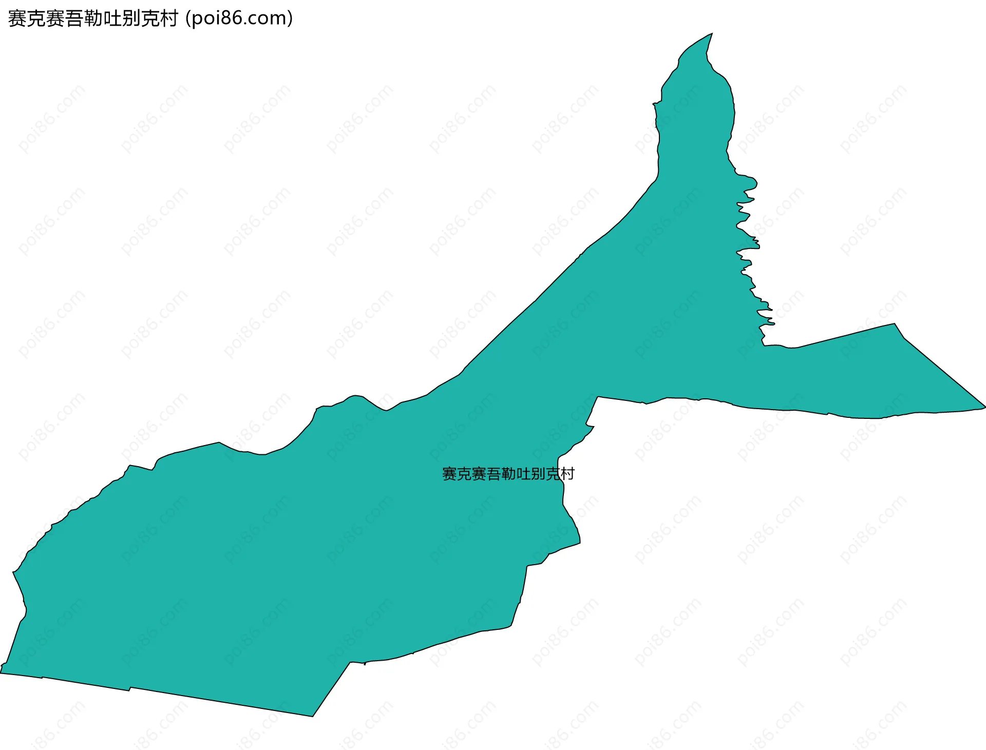 赛克赛吾勒吐别克村边界地图