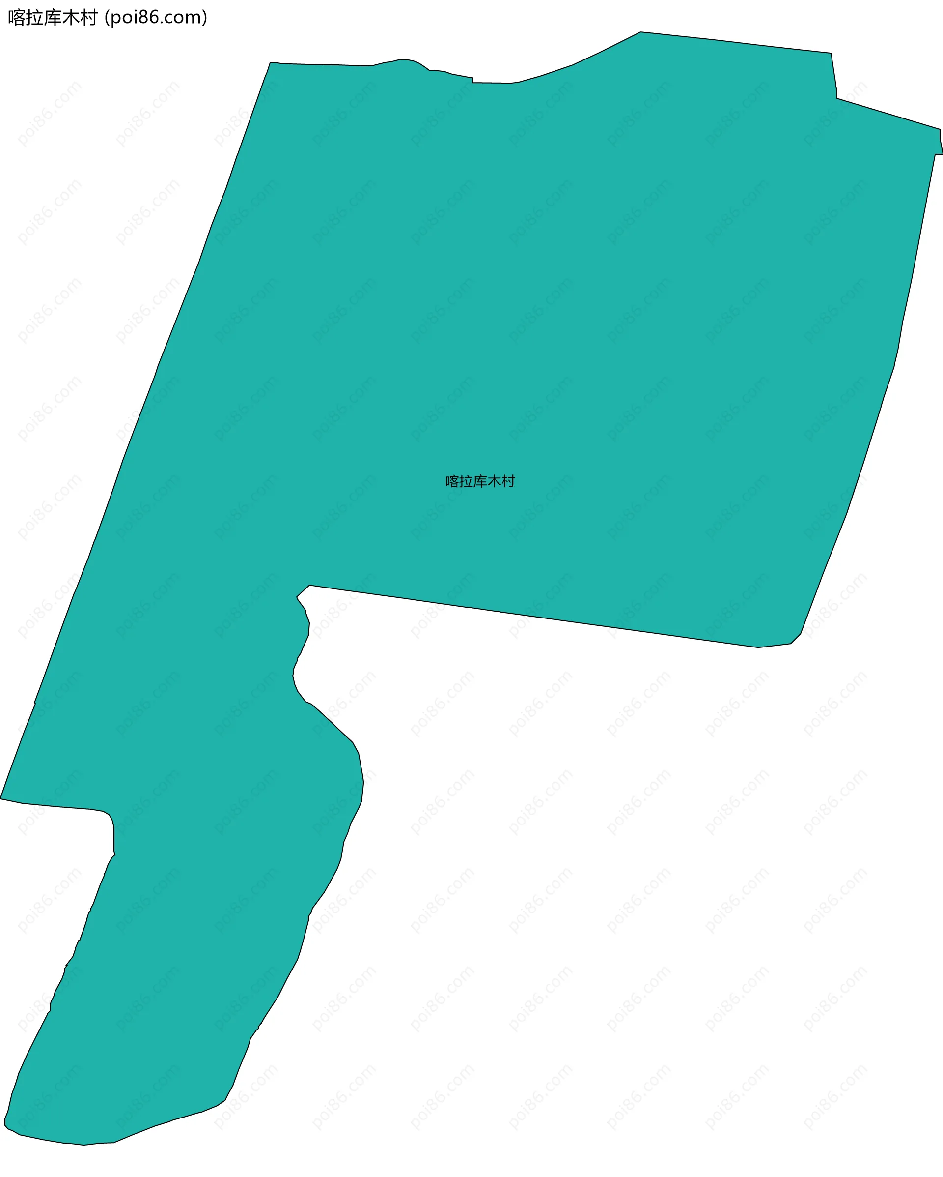 喀拉库木村边界地图