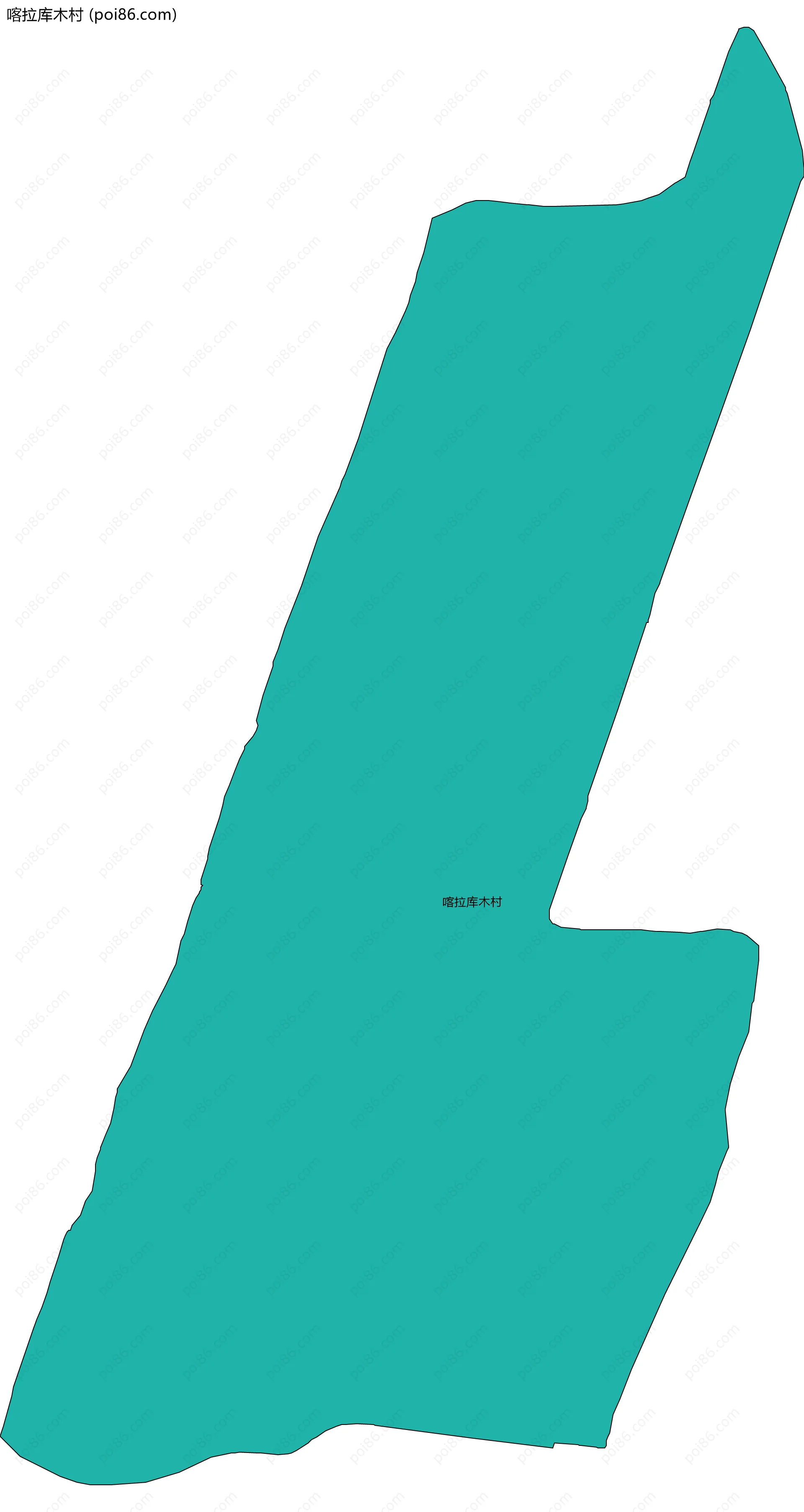 喀拉库木村边界地图