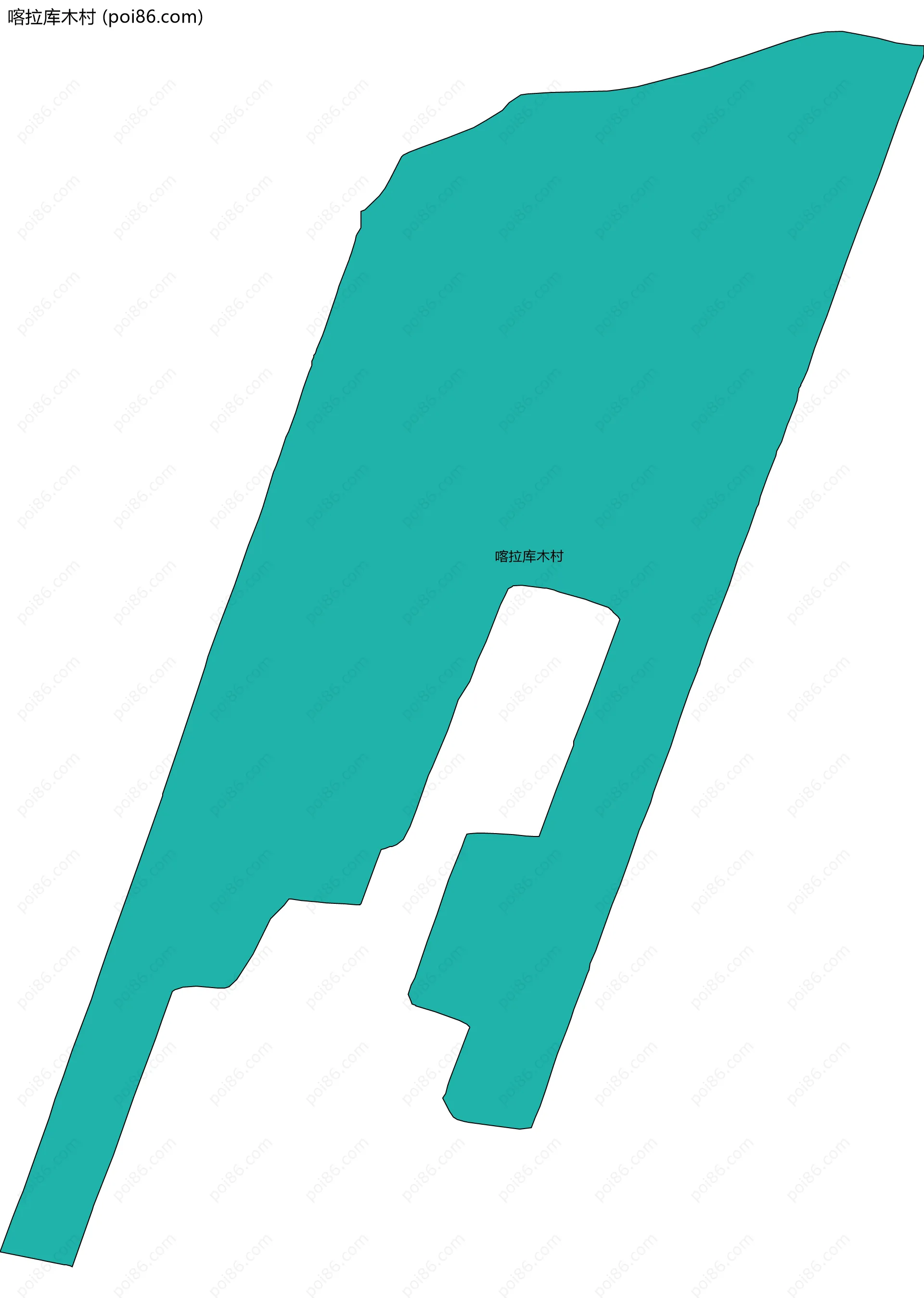 喀拉库木村边界地图