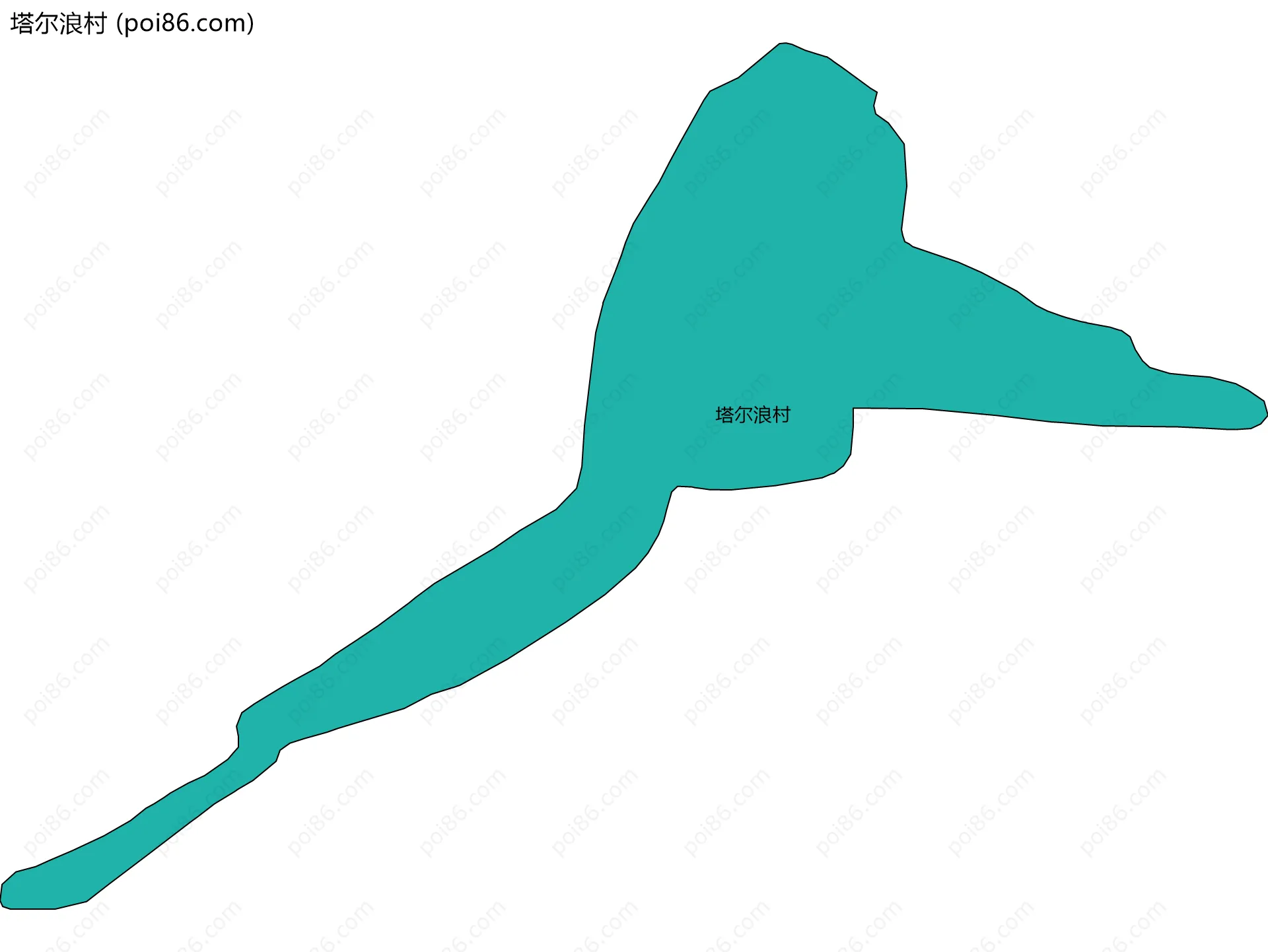 塔尔浪村边界地图