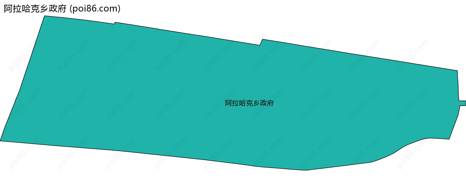 阿拉哈克乡政府边界地图