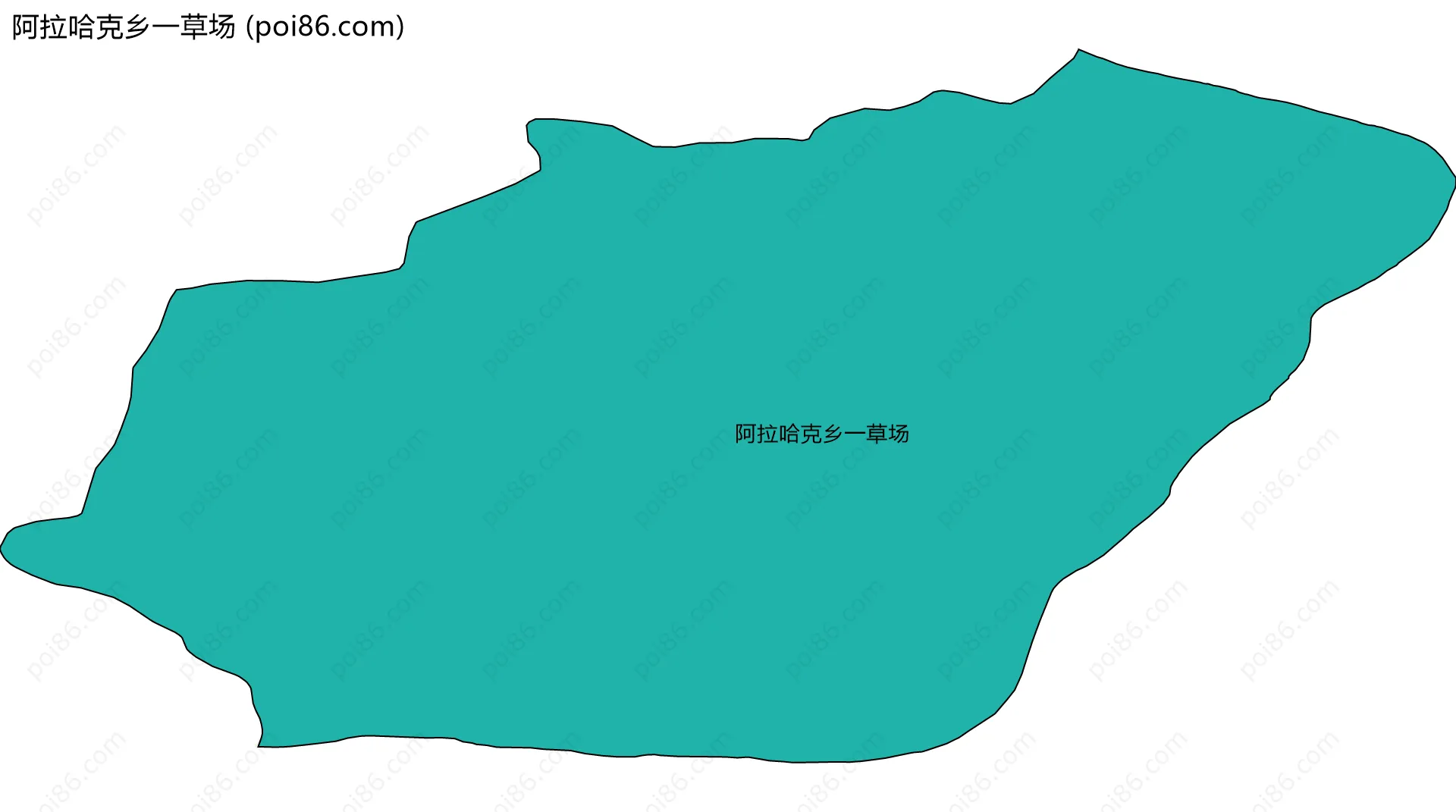 阿拉哈克乡一草场边界地图