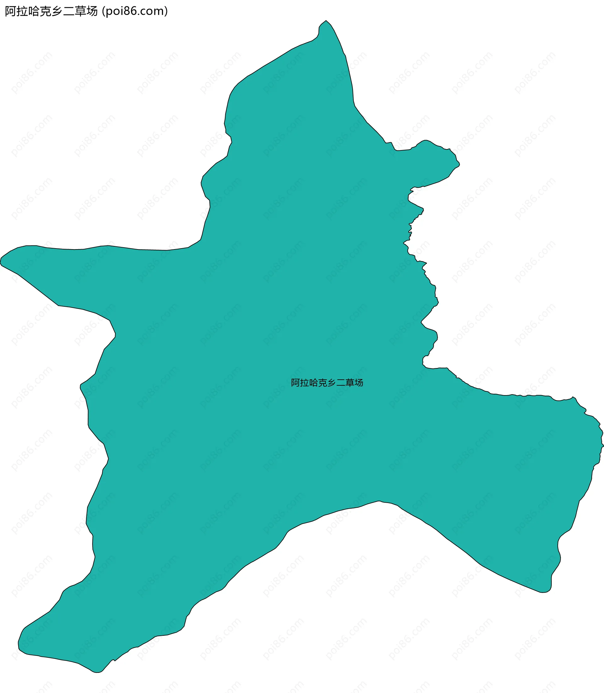 阿拉哈克乡二草场边界地图