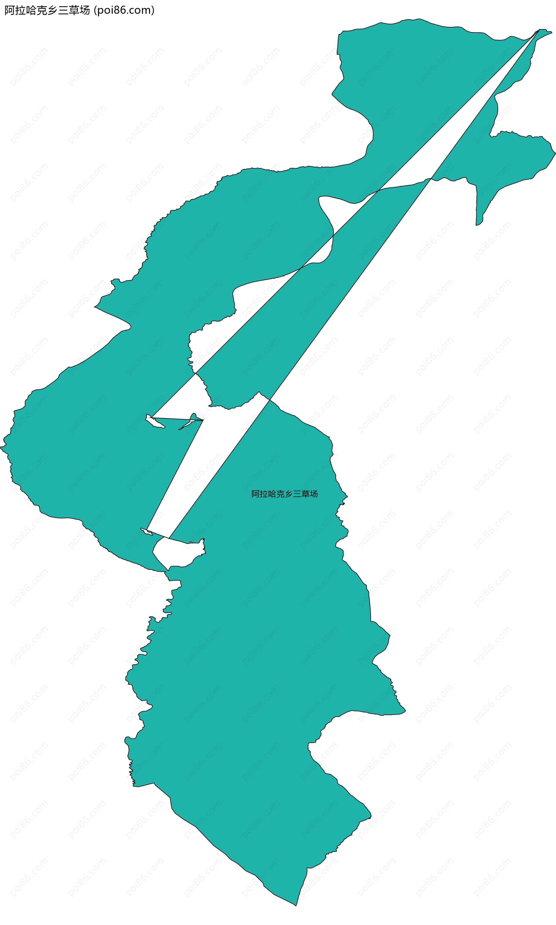 阿拉哈克乡三草场边界地图