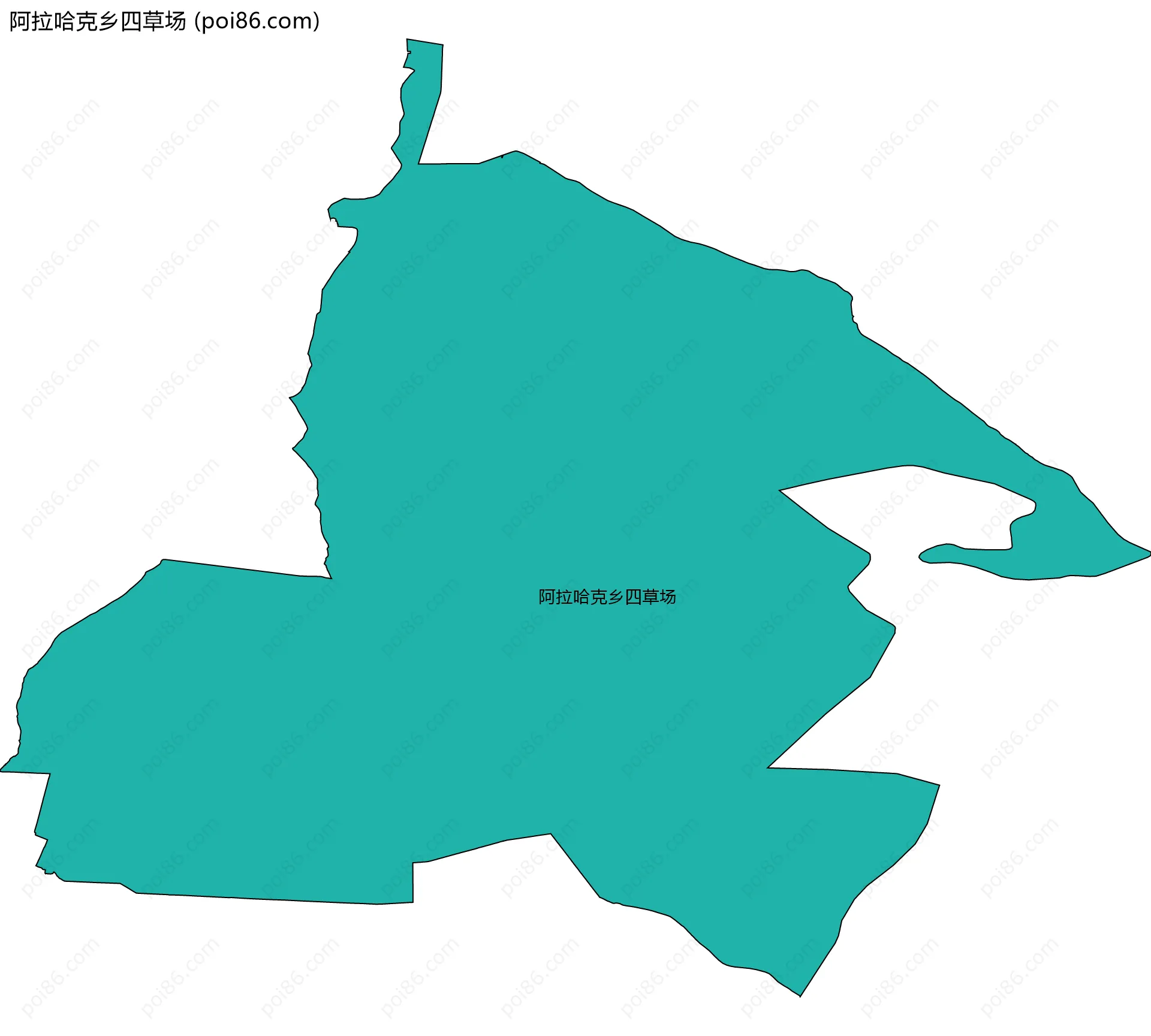 阿拉哈克乡四草场边界地图