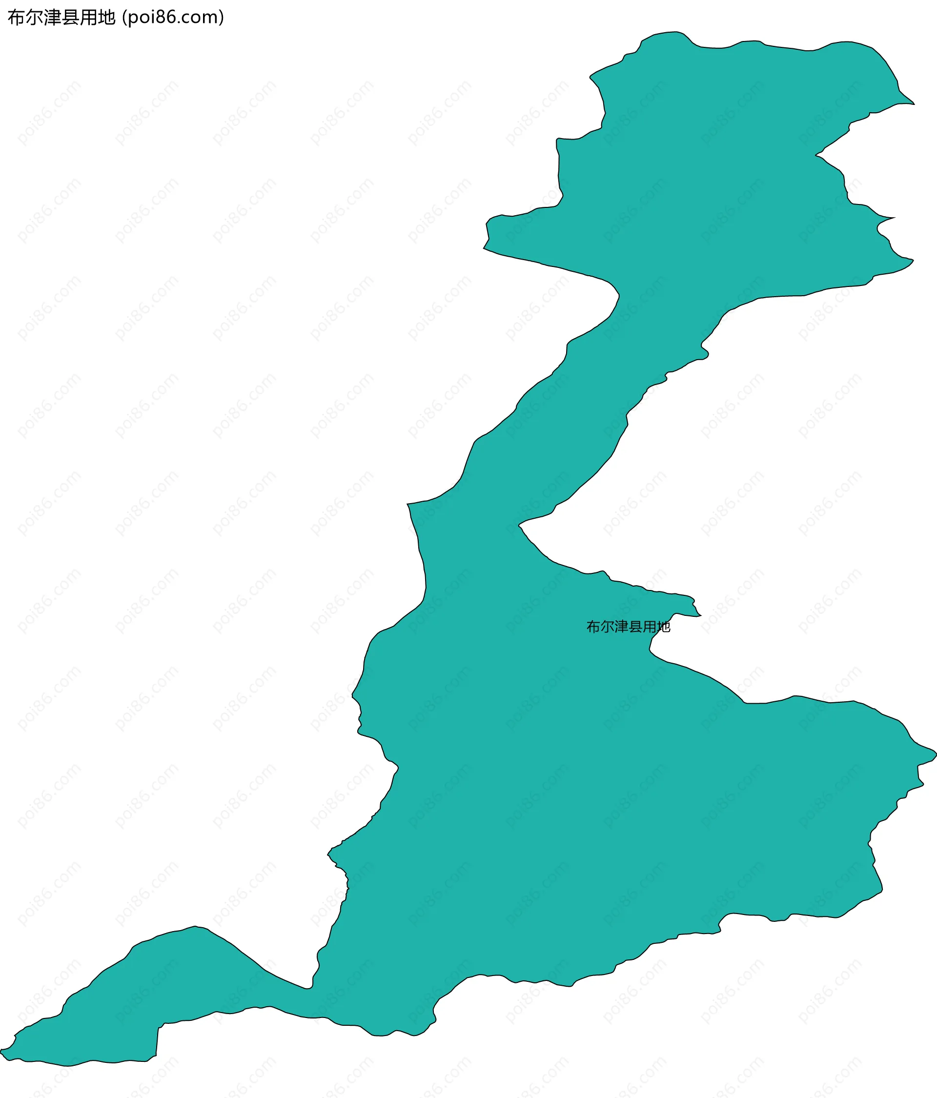 布尔津县用地边界地图