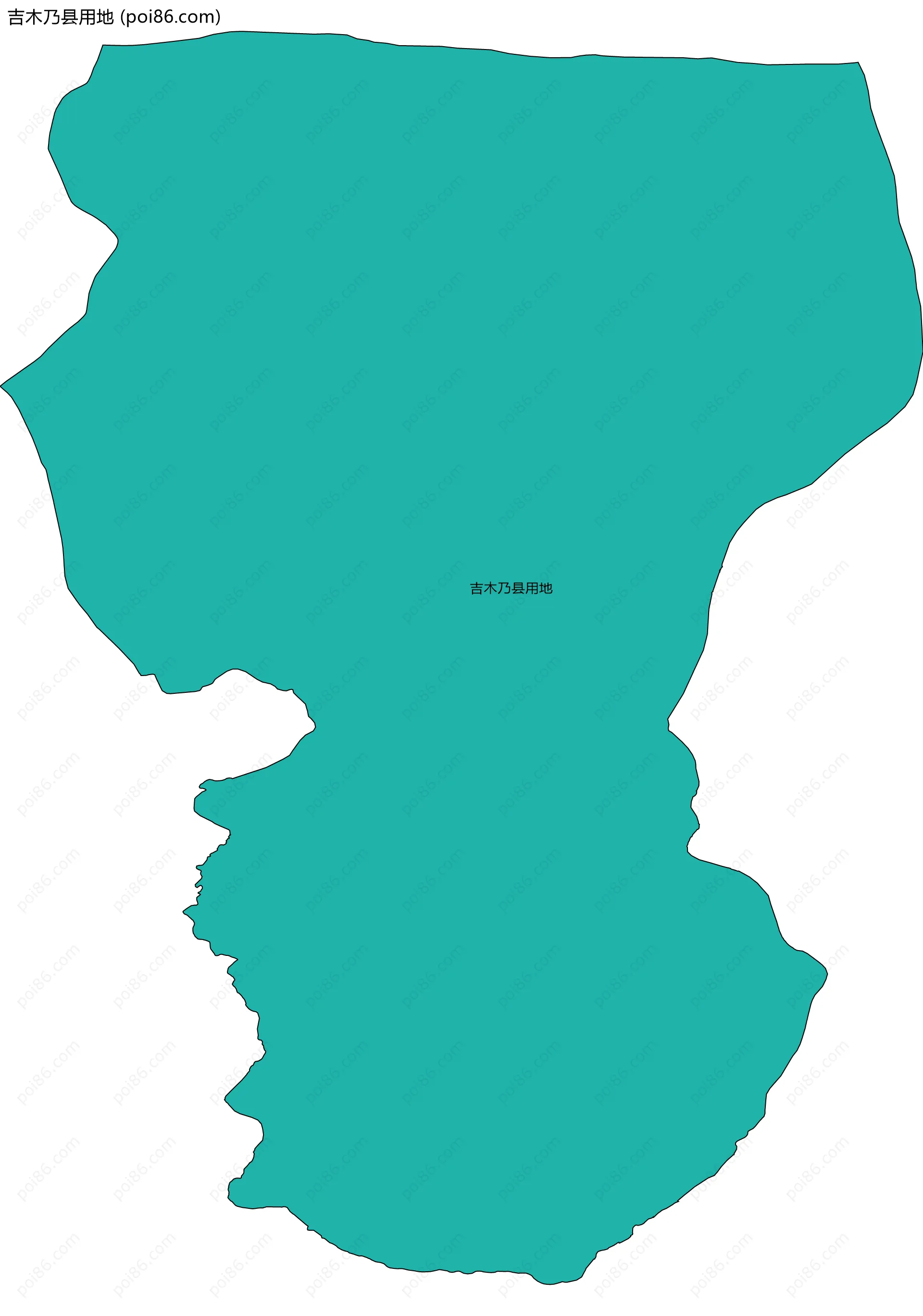 吉木乃县用地边界地图