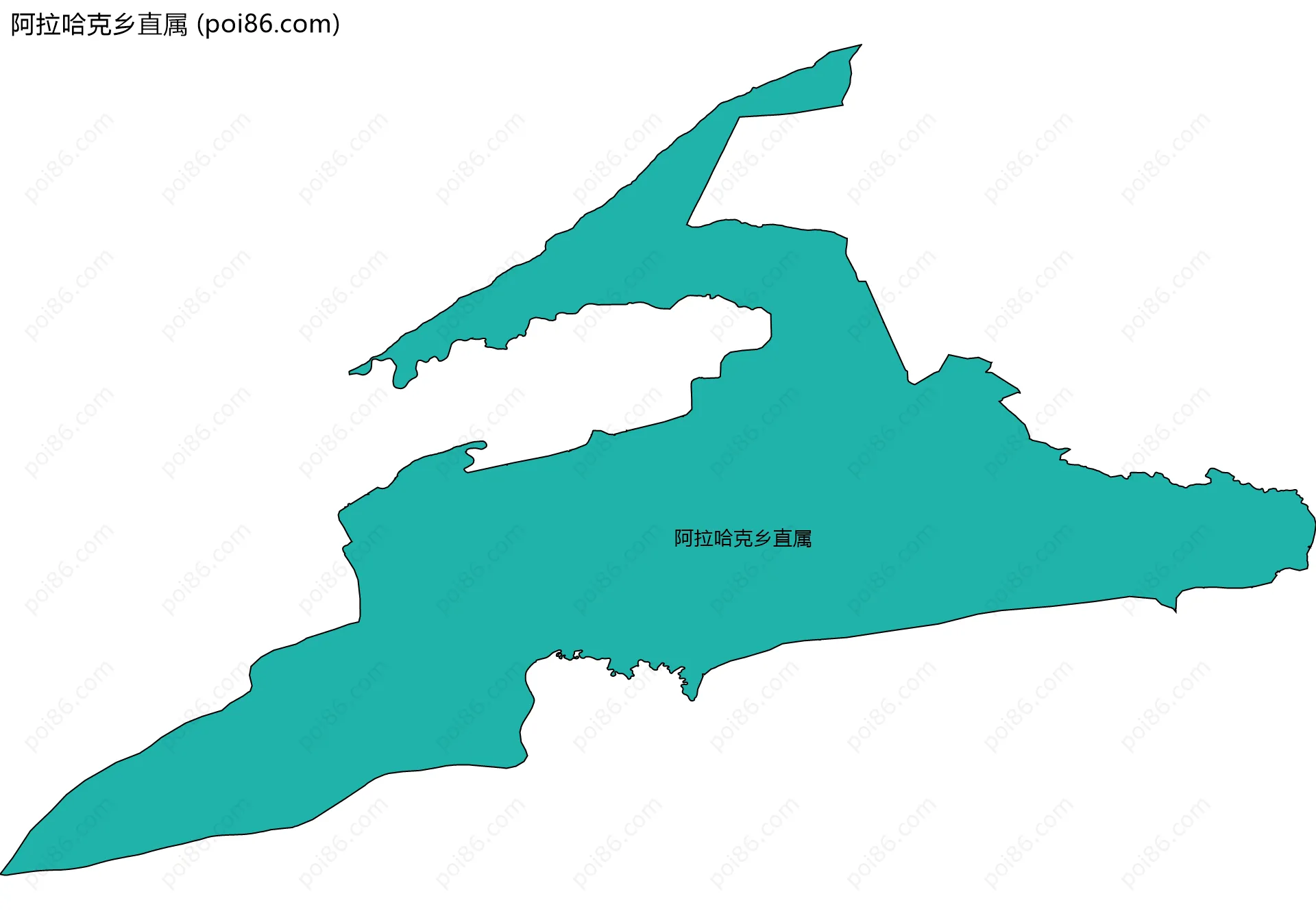 阿拉哈克乡直属边界地图