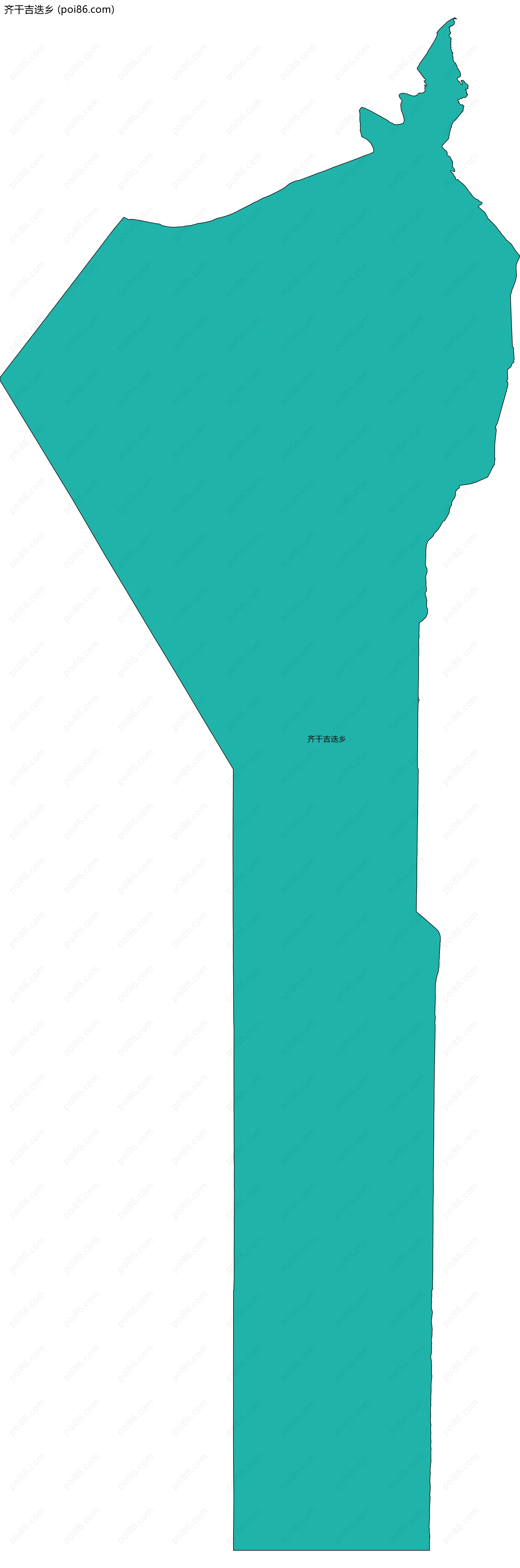 齐干吉迭乡边界地图