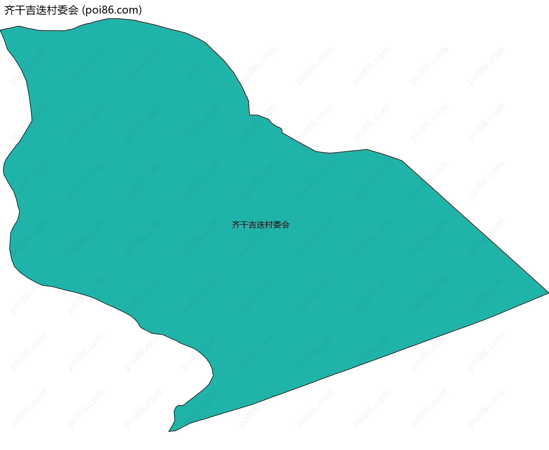 齐干吉迭村委会边界地图