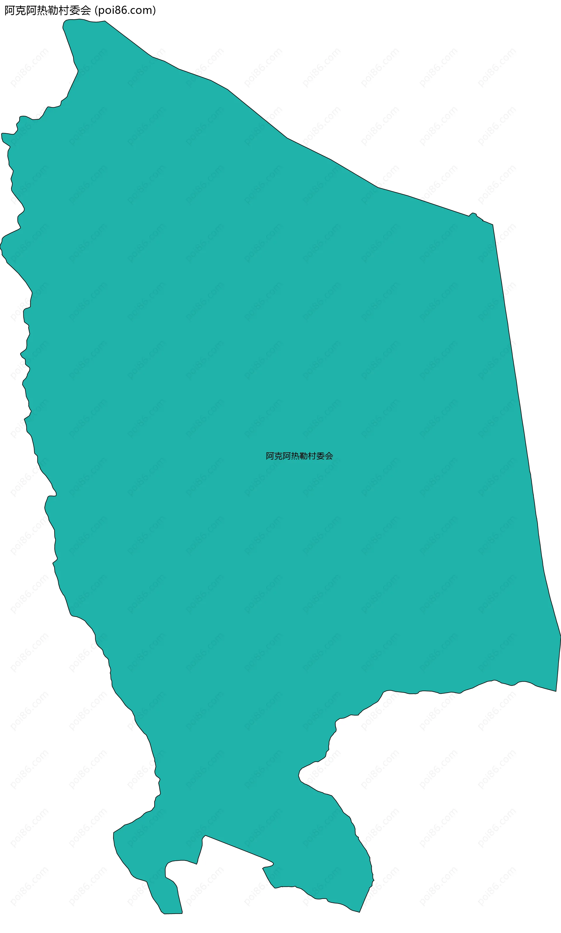 阿克阿热勒村委会边界地图