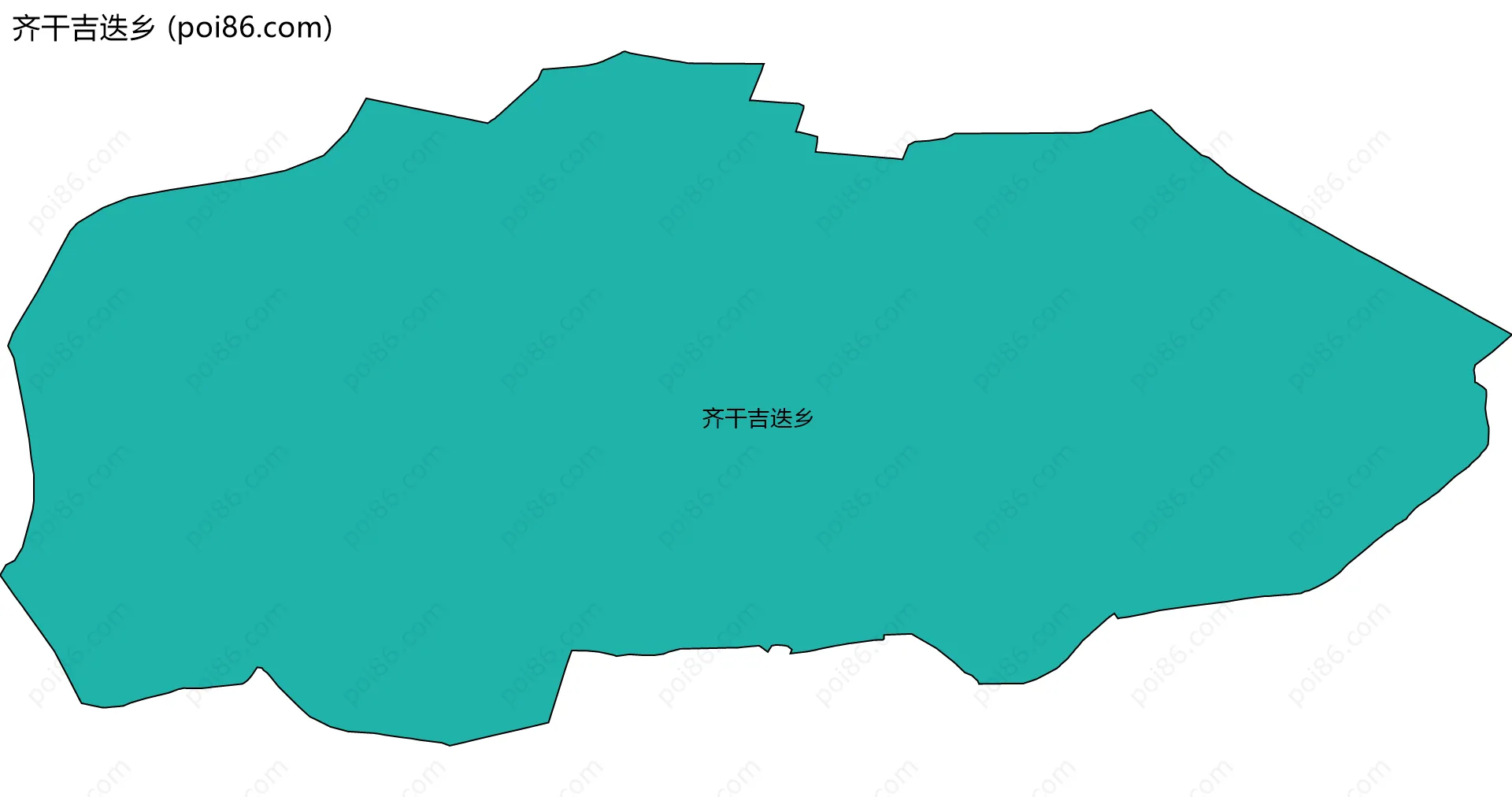 齐干吉迭乡边界地图