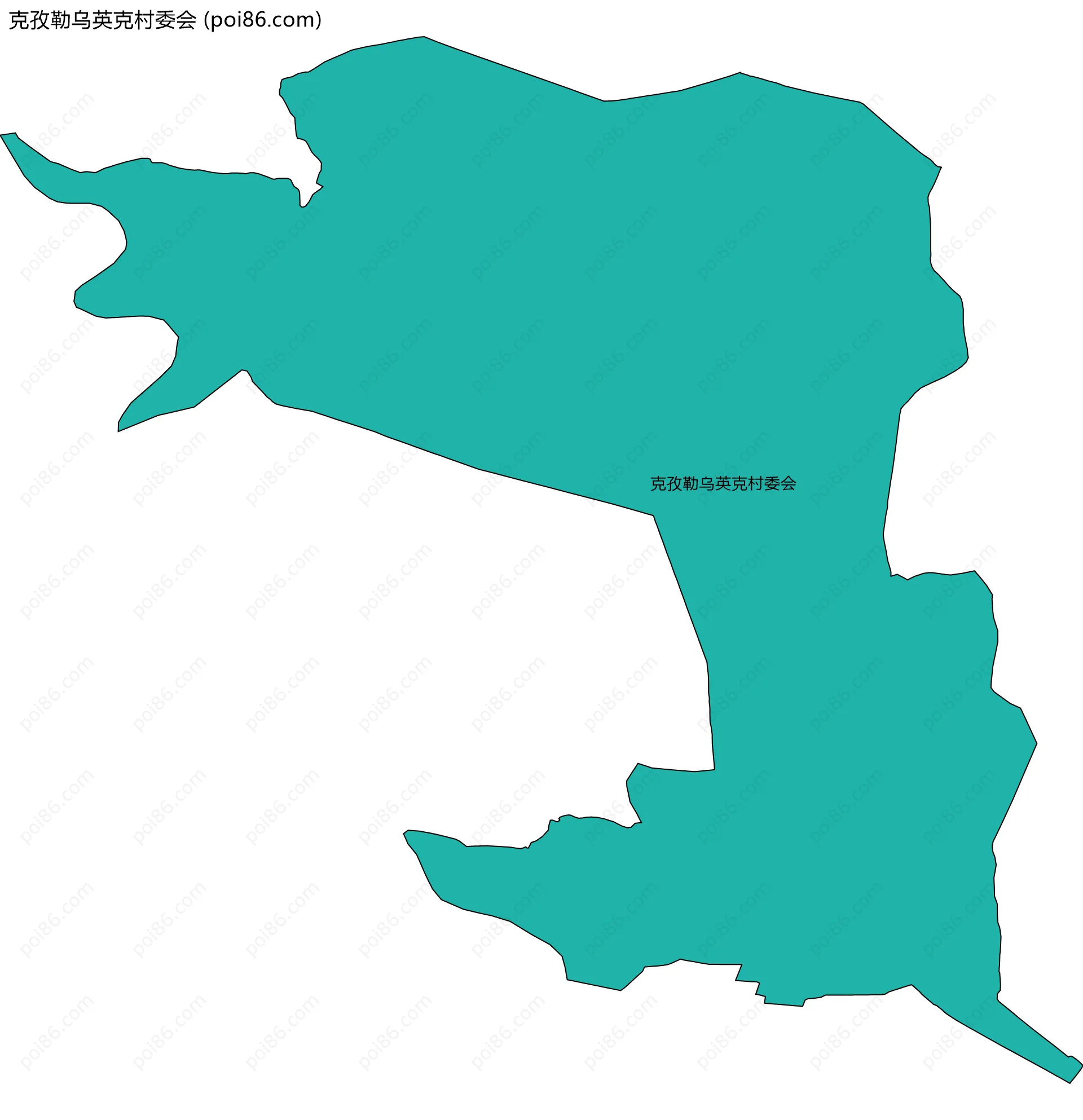 克孜勒乌英克村委会边界地图