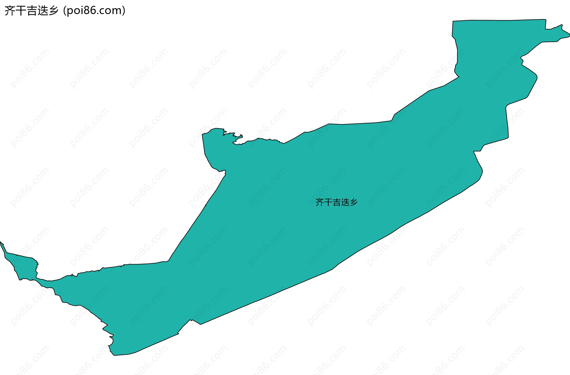 齐干吉迭乡边界地图