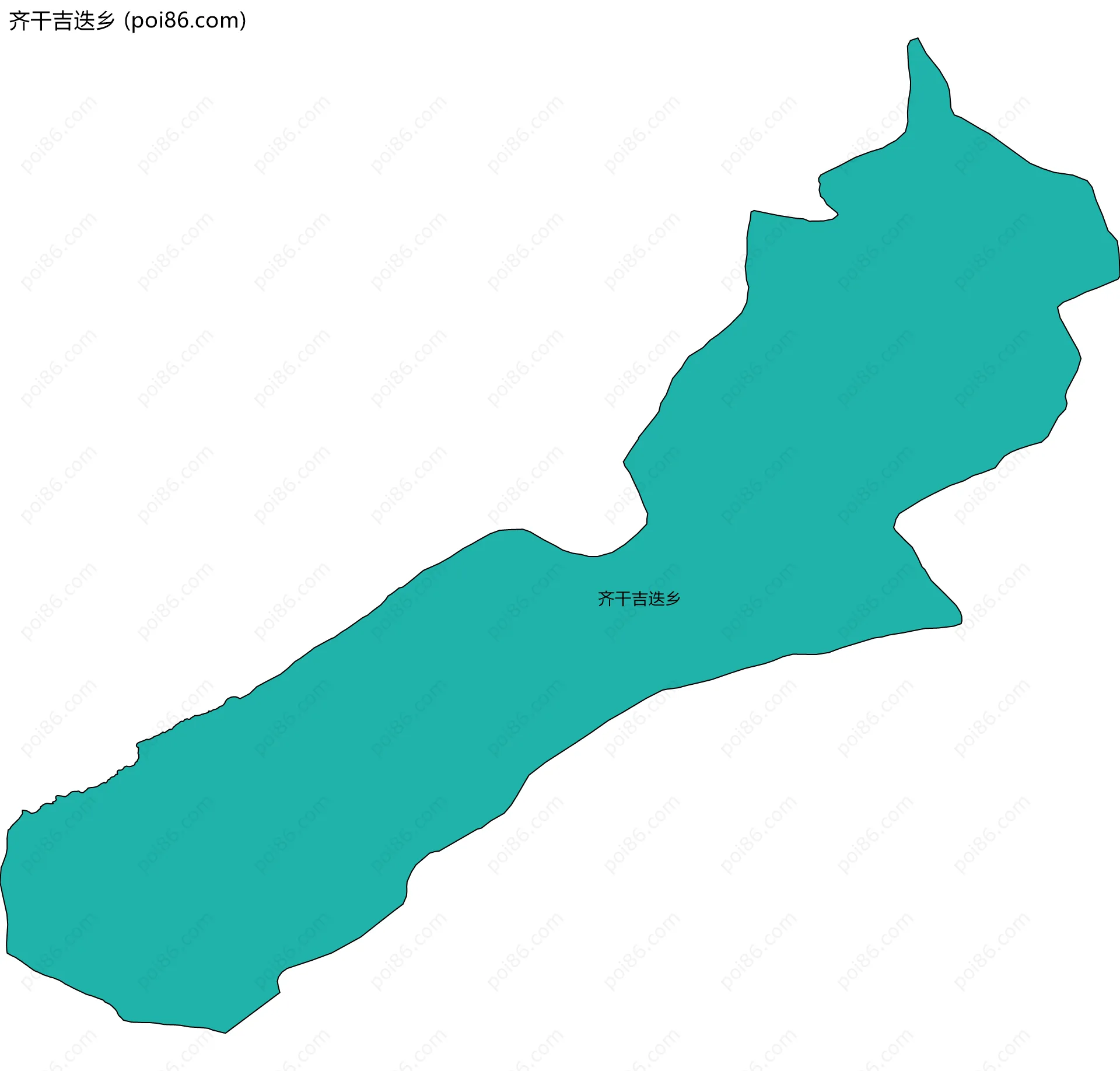 齐干吉迭乡边界地图