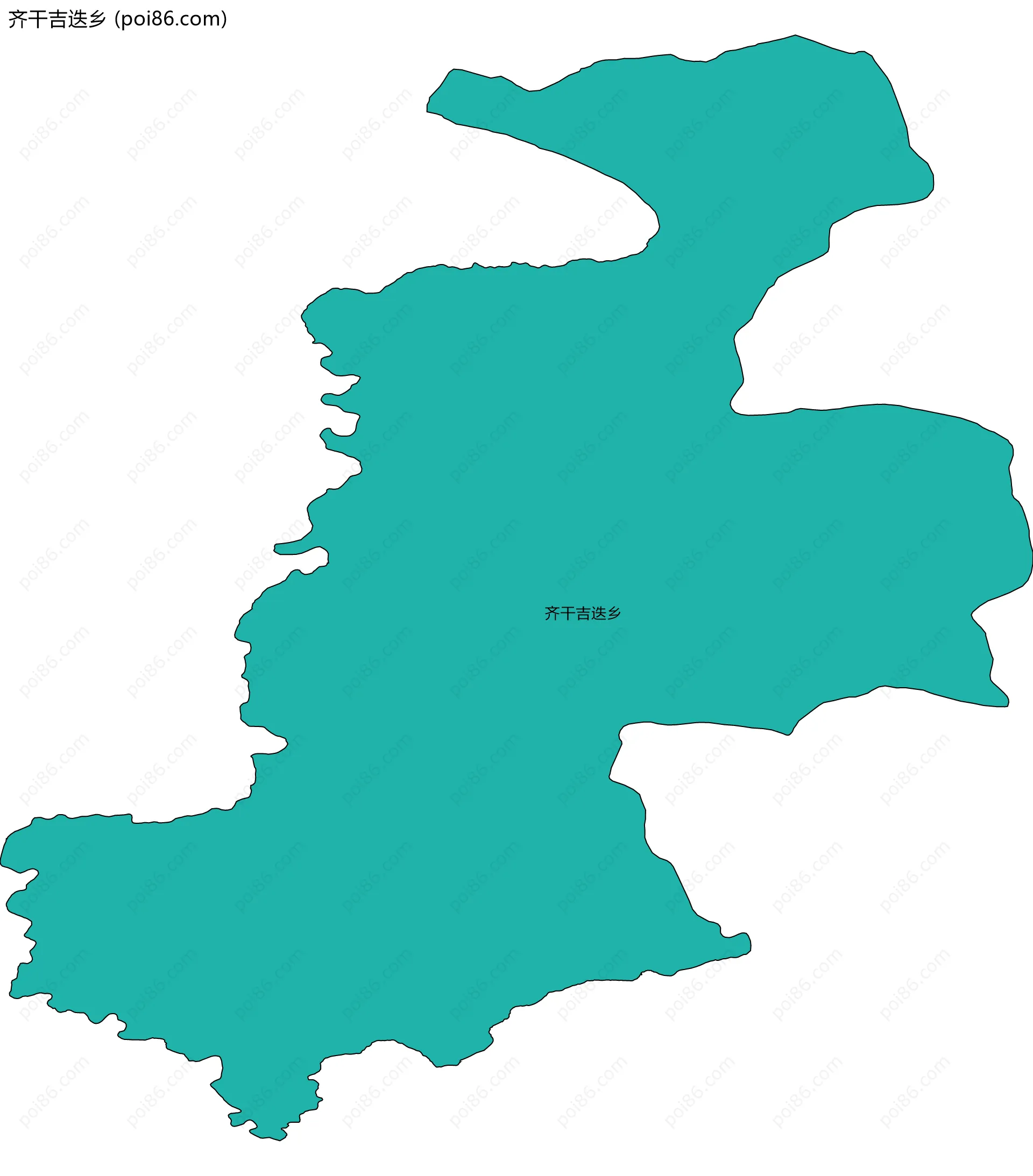 齐干吉迭乡边界地图