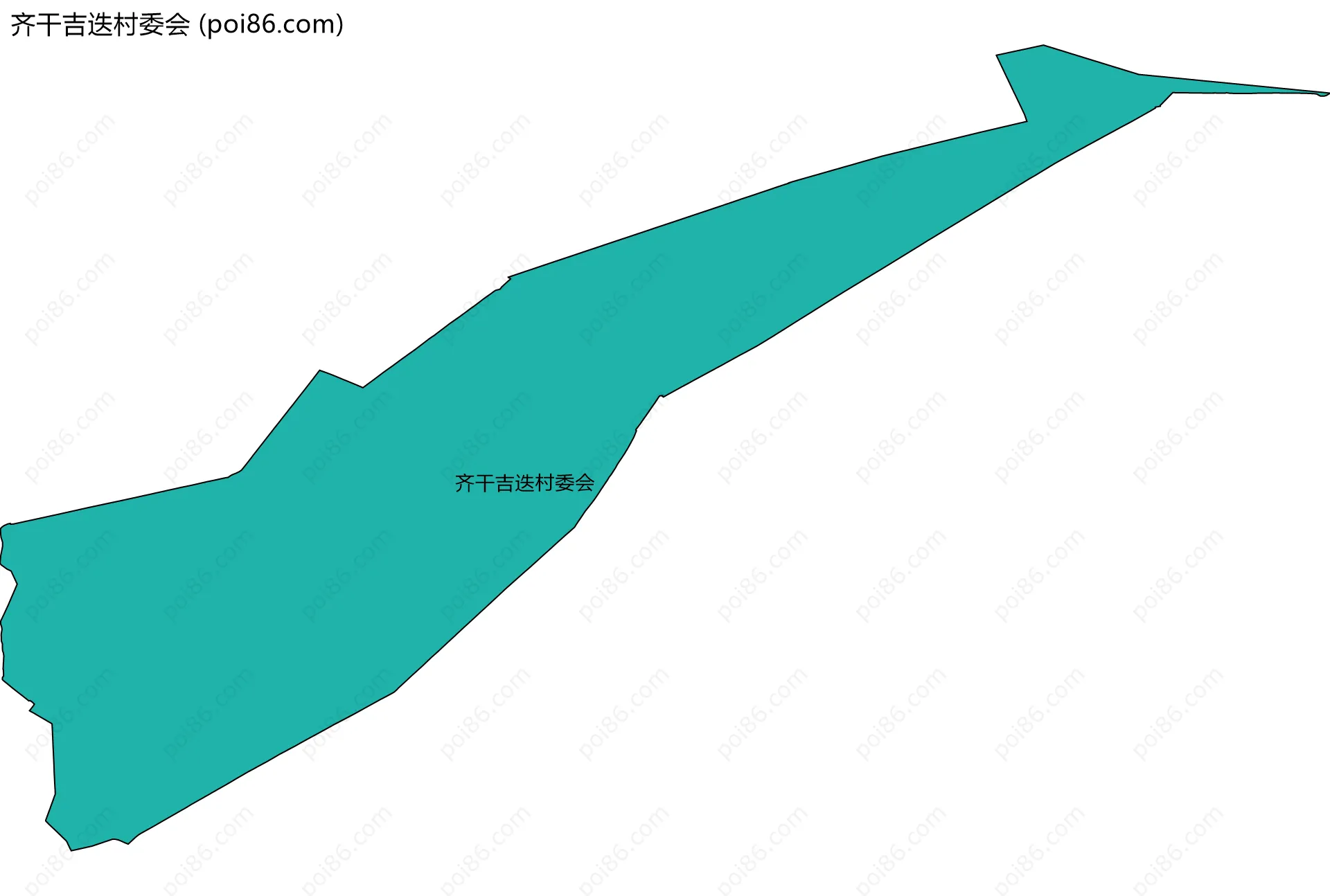 齐干吉迭村委会边界地图