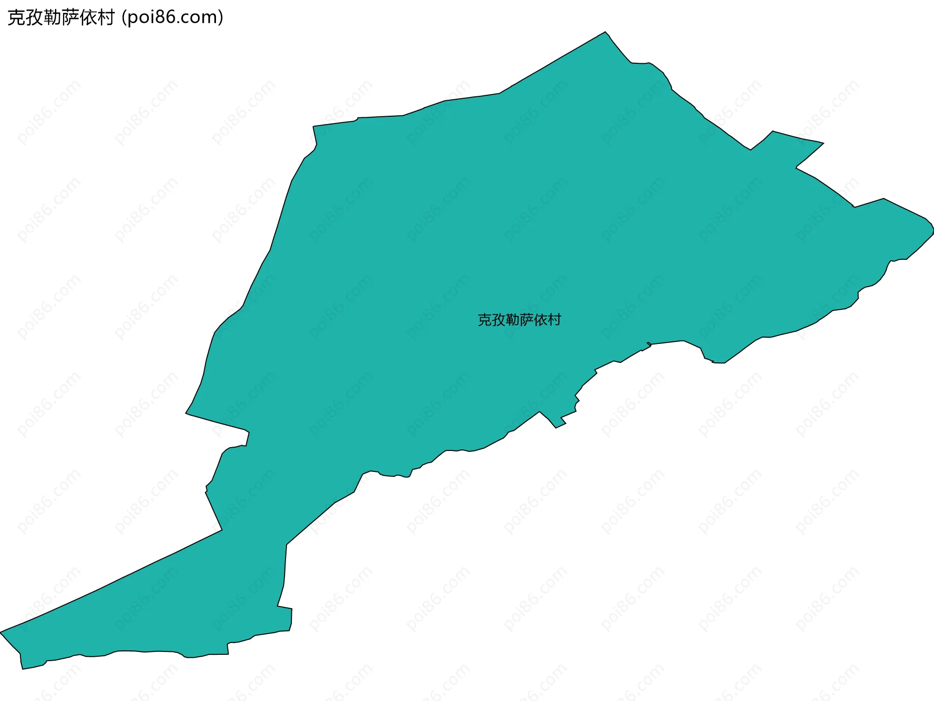 克孜勒萨依村边界地图