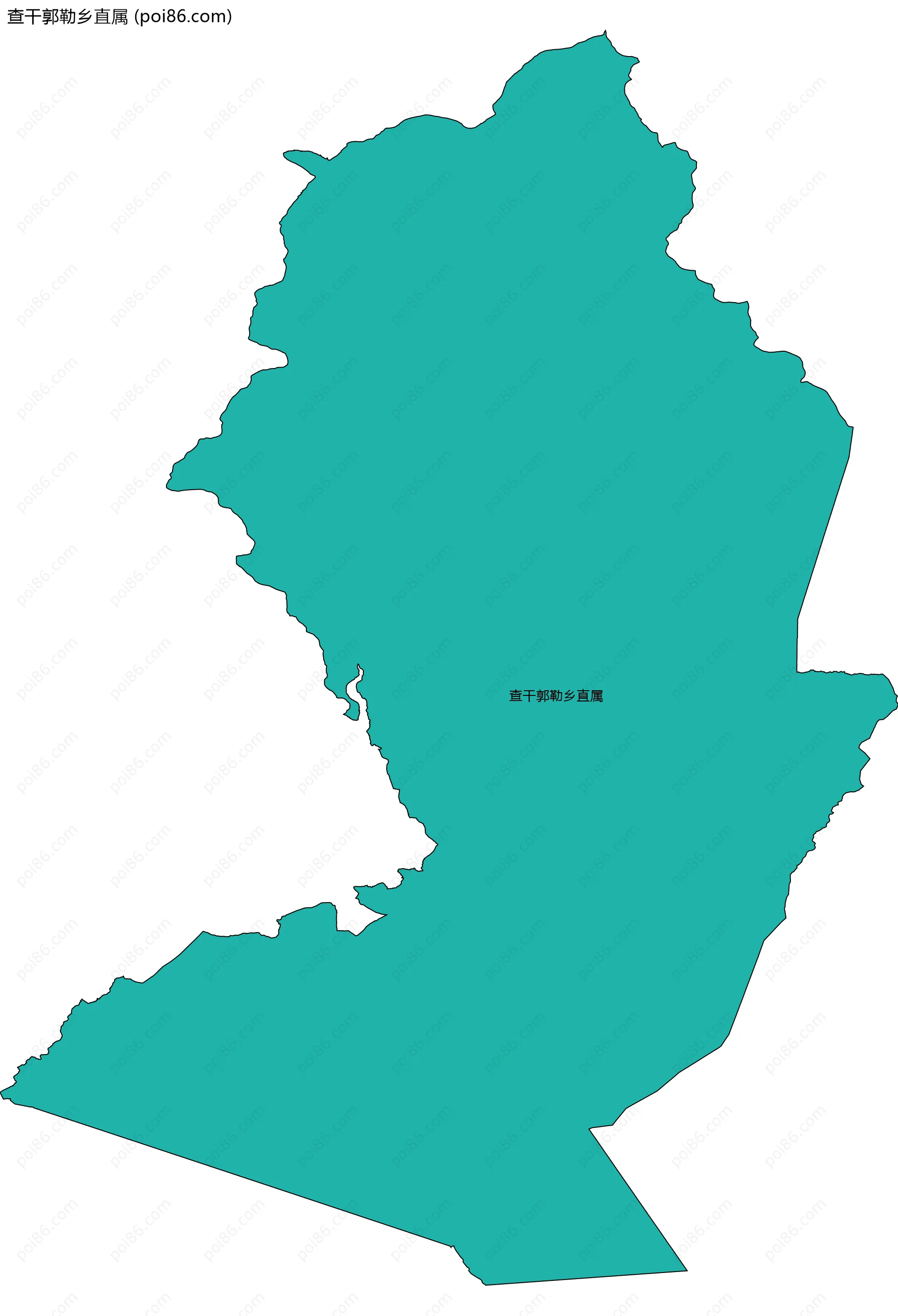 查干郭勒乡直属边界地图