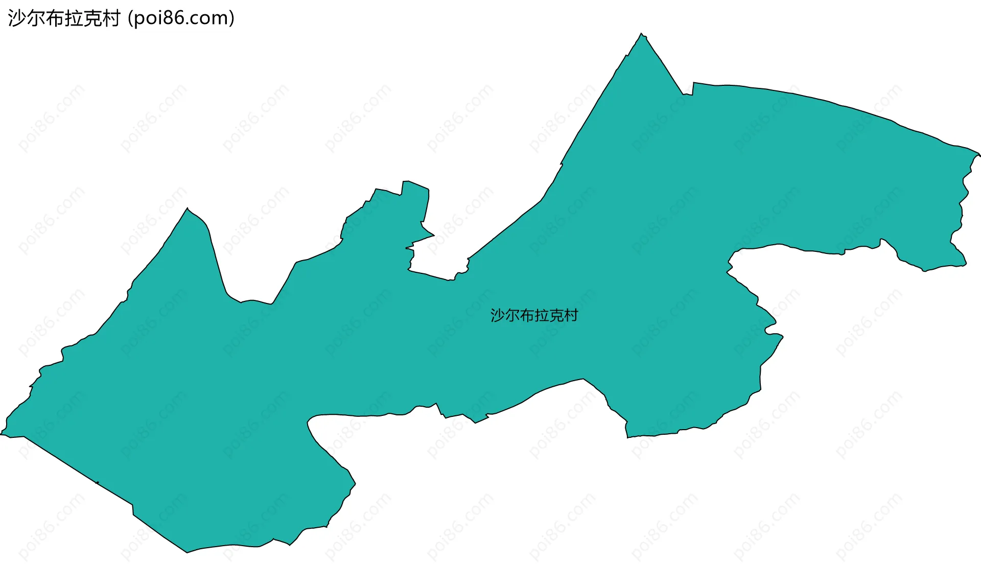 沙尔布拉克村边界地图