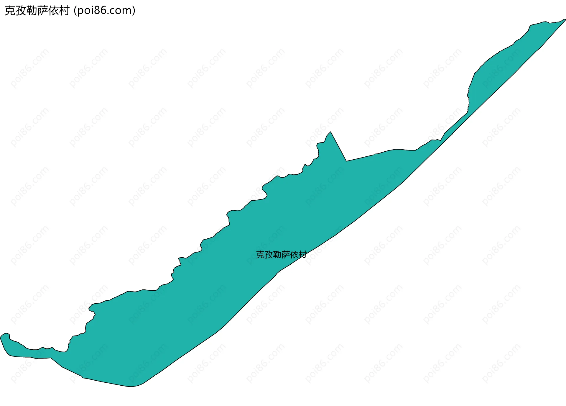 克孜勒萨依村边界地图