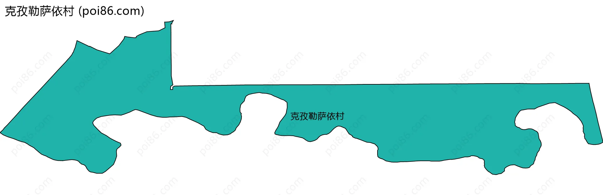 克孜勒萨依村边界地图