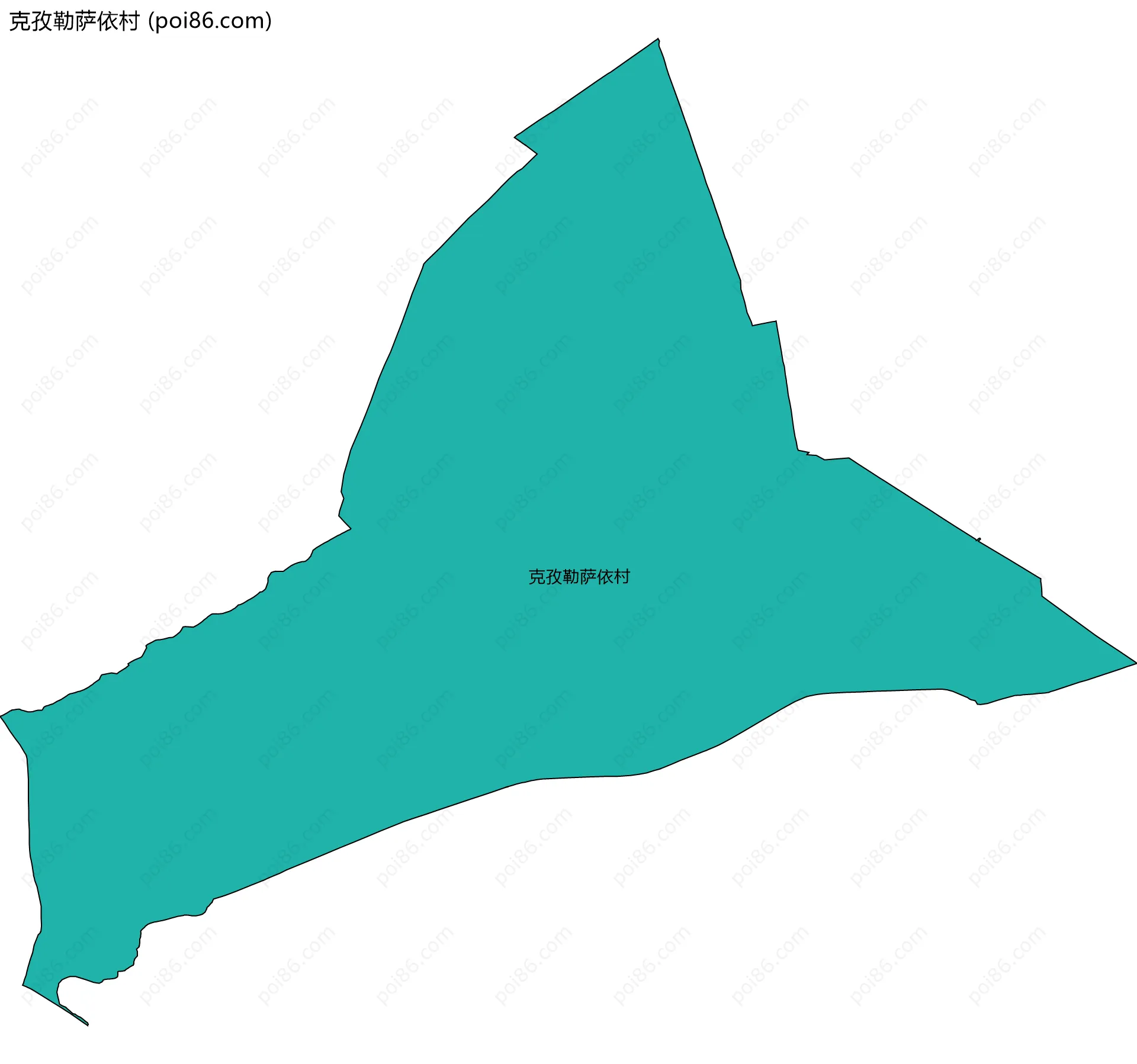 克孜勒萨依村边界地图