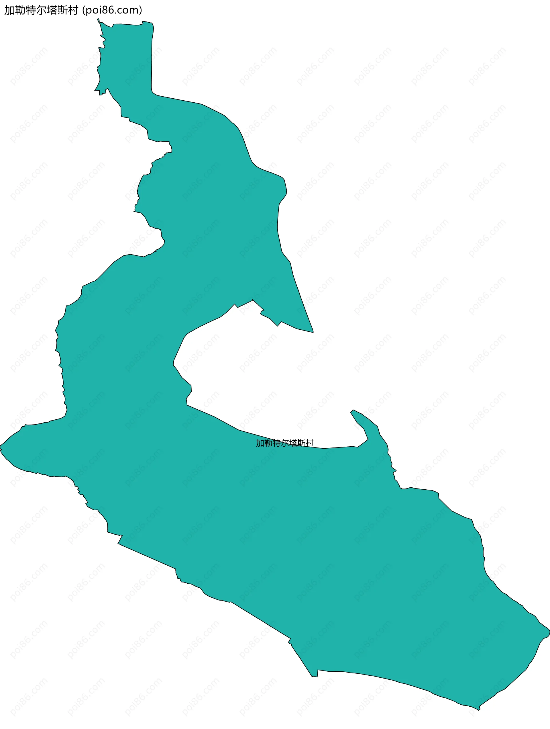 加勒特尔塔斯村边界地图