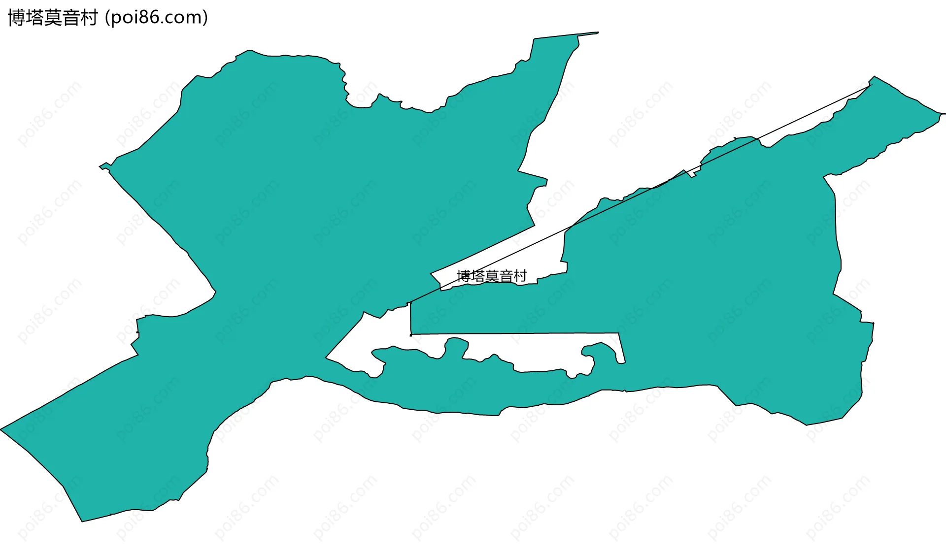 博塔莫音村边界地图