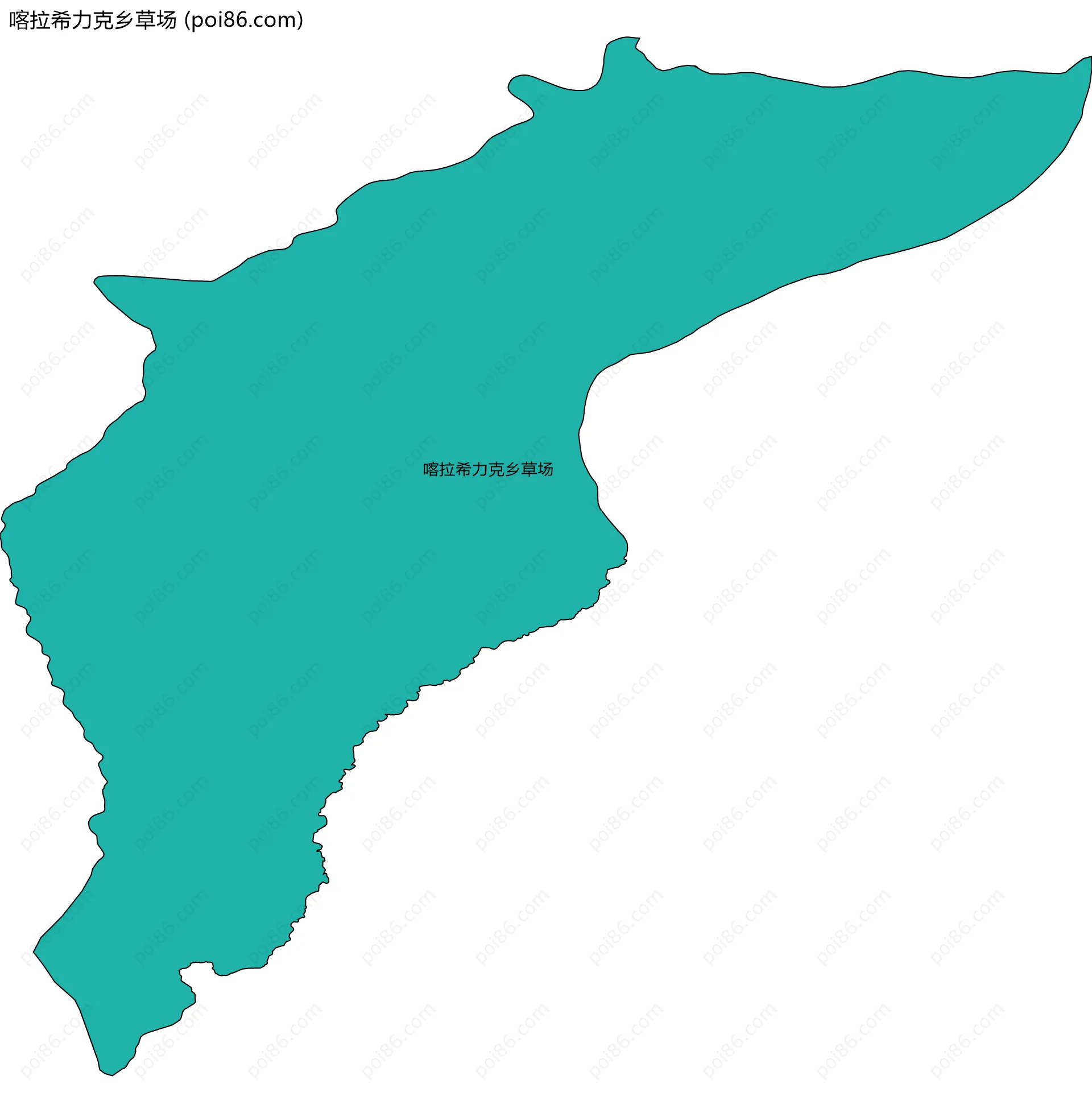 喀拉希力克乡草场边界地图