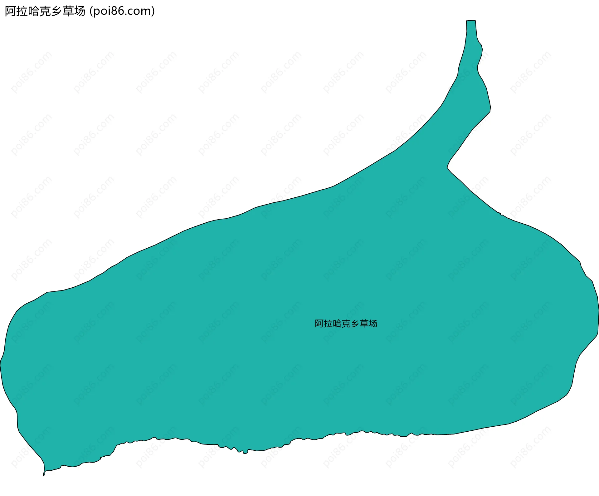 阿拉哈克乡草场边界地图